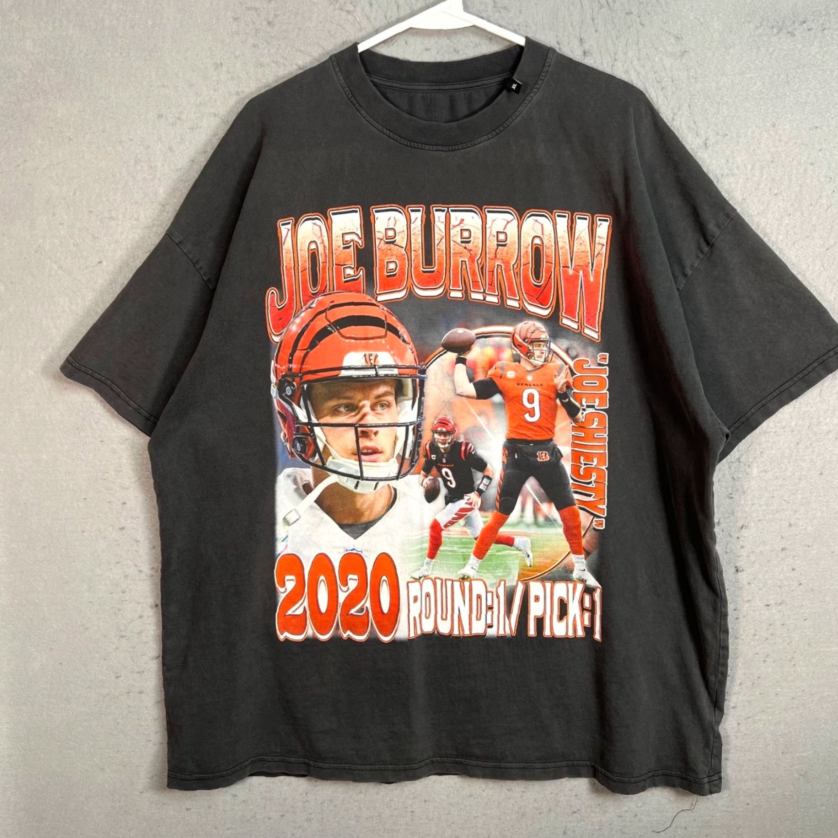 Vintage VINTAGE Joe Burrow Graphic T Shirt Mens XL Black 100% Cotton 2020 Round 1 Pick 1 Size US XL / EU 56 / 4 - 2 Thumbnail