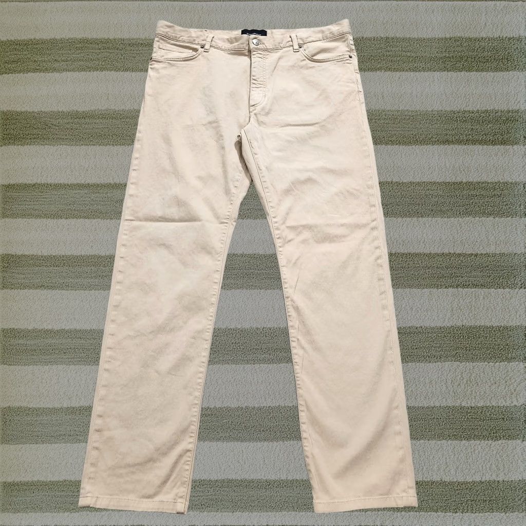 Ermenegildo Zegna Ermenegildo Zegna Pants Mens 38x31 Beige Chino Straight Leg Luxury City 5 Pocket Preppy Size US 38 / EU 54 - 1 Thumbnail