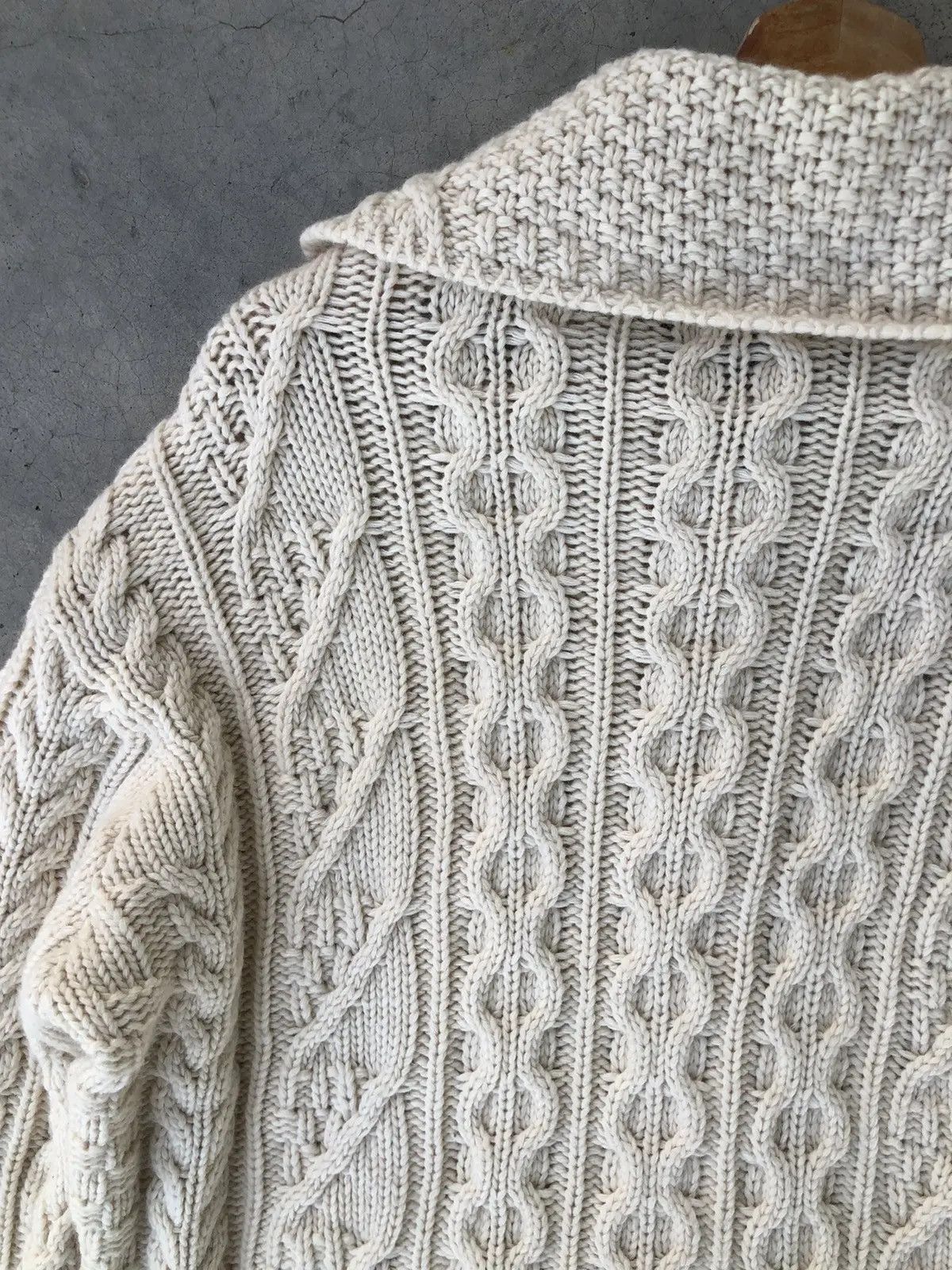 Aran Isles Knitwear × Designer LIBRE Cardigan CableKnit Sweater Pure Pullover Size US L / EU 52-54 / 3 - 9 Thumbnail