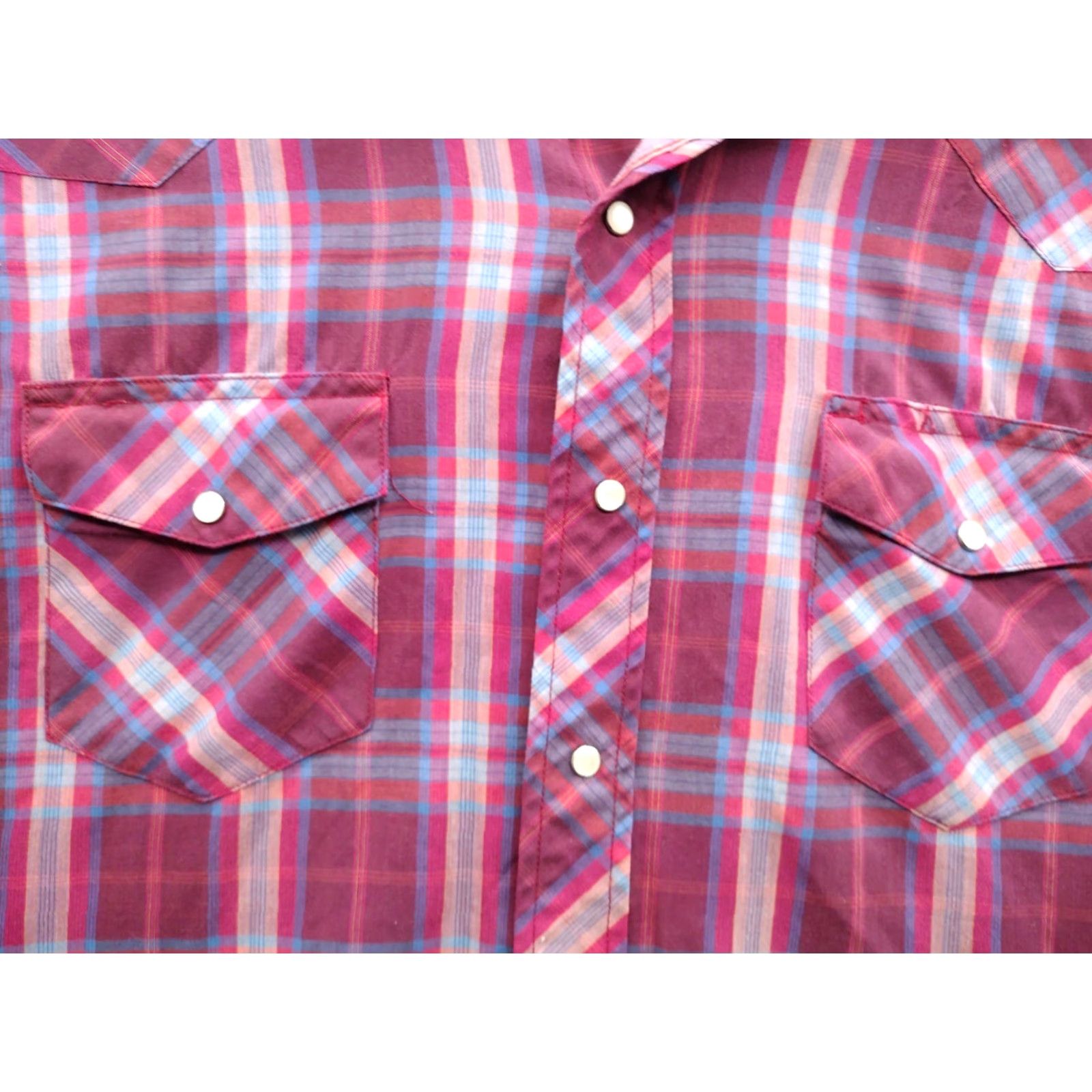 Wrangler VTG Wrangler Western Shirt Mens 2XT Short Sleeve Size US XXL / EU 58 / 5 - 2 Thumbnail