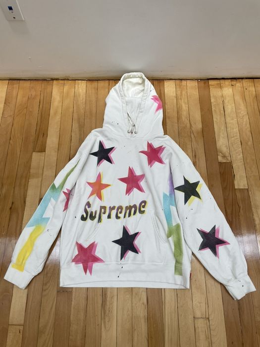 Supreme Supreme Gonz Stars Hooded Sweatshirt White | Grailed