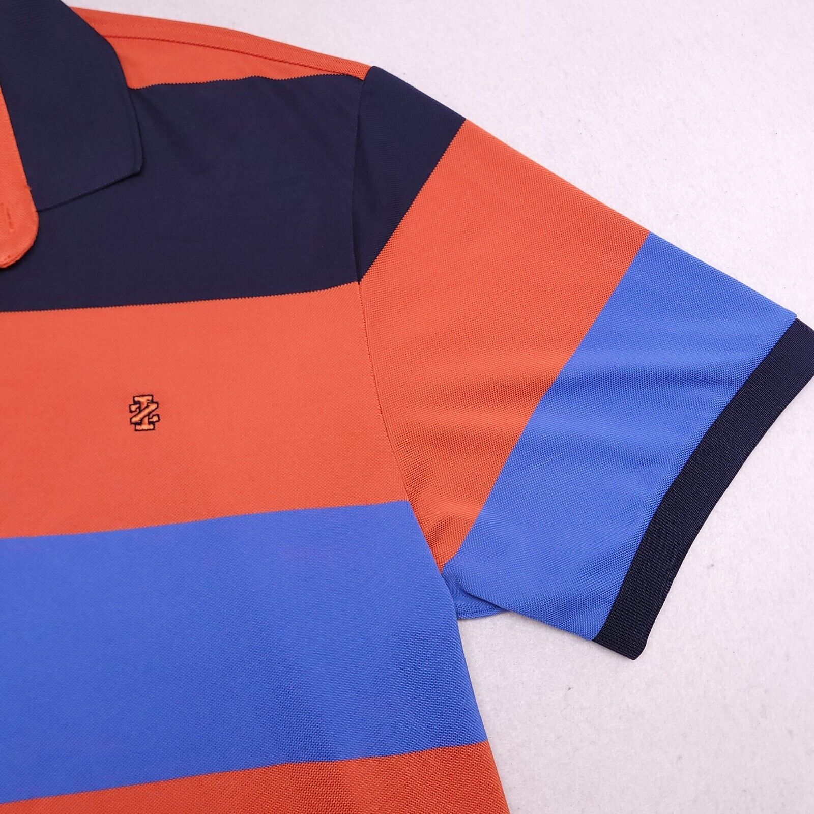 Izod IZOD Pullover Polo Shirt Adult Men Size XL Orange Blue Black Size US XL / EU 56 / 4 - 5 Thumbnail