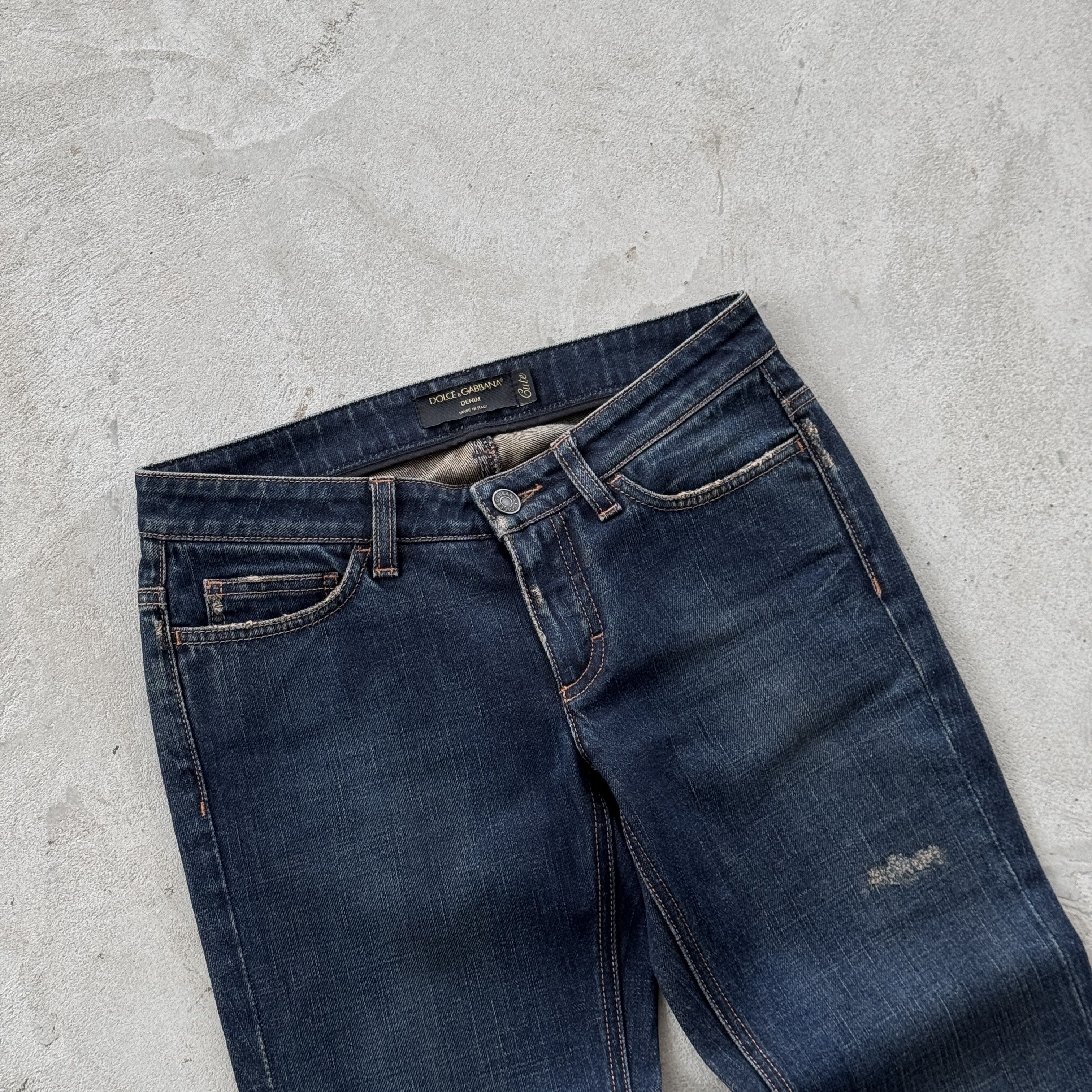 Dolce & Gabbana Dolce & Gabbana Denim Jeans Blue Metal Logo Plate Y2K Size 26" / US 2 / IT 38 - 5 Thumbnail