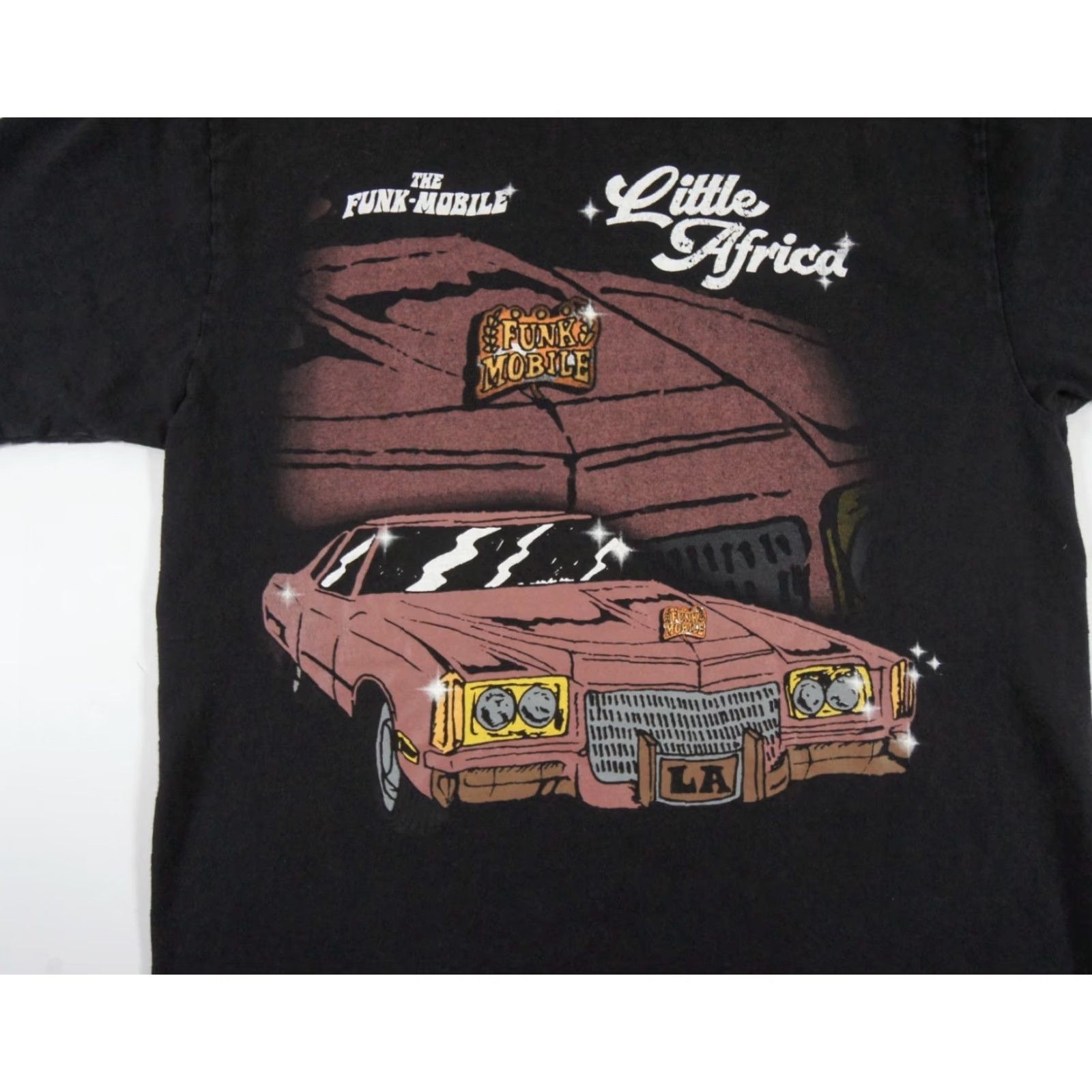 Vintage VINTAGE Little Africa Men's T-Shirt Short Sleeve Cotton Black Graphic 90s Streetwear Medium Size US M / EU 48-50 / 2 - 2 Thumbnail