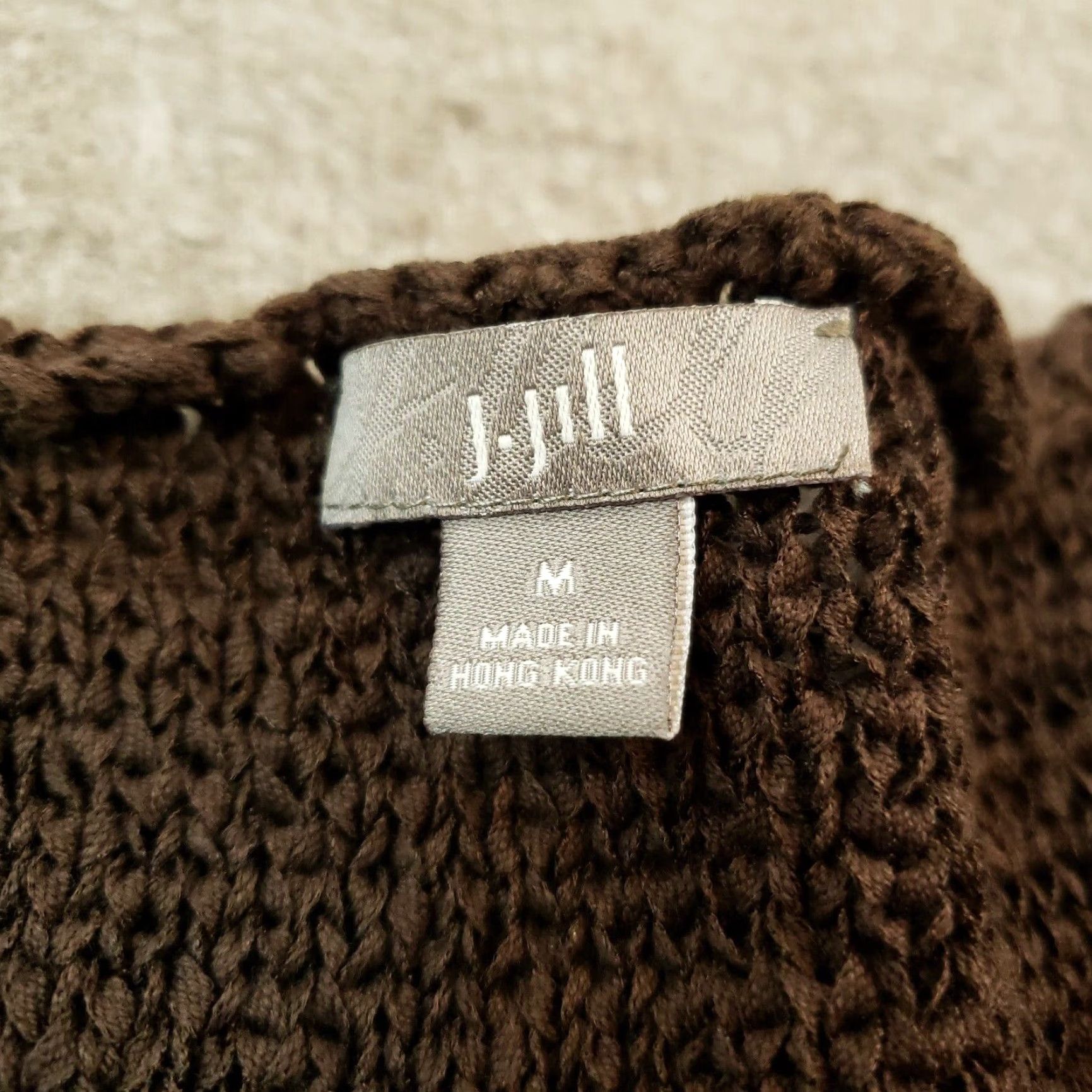 J. Jill Womens J Jill Sweater Medium Brown Pullover Knit Casual 3/4 Sleeves Size M / US 6-8 / IT 42-44 - 5 Thumbnail