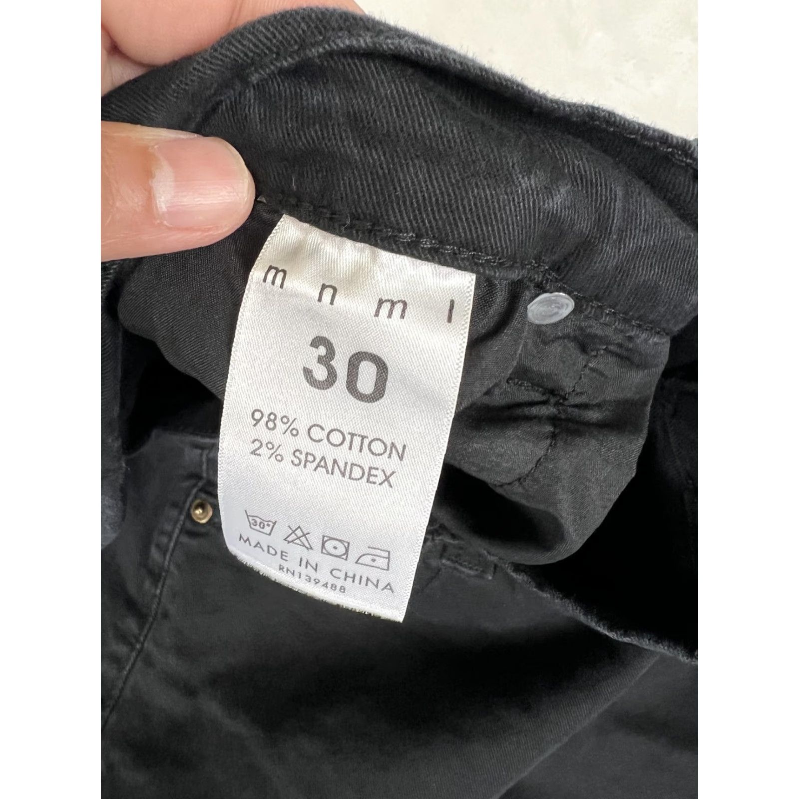 MNML mnml Jeans Mens 30x30 Black Ankle Zip Slim Tapered Utility Pocket Size US 30 / EU 46 - 7 Thumbnail