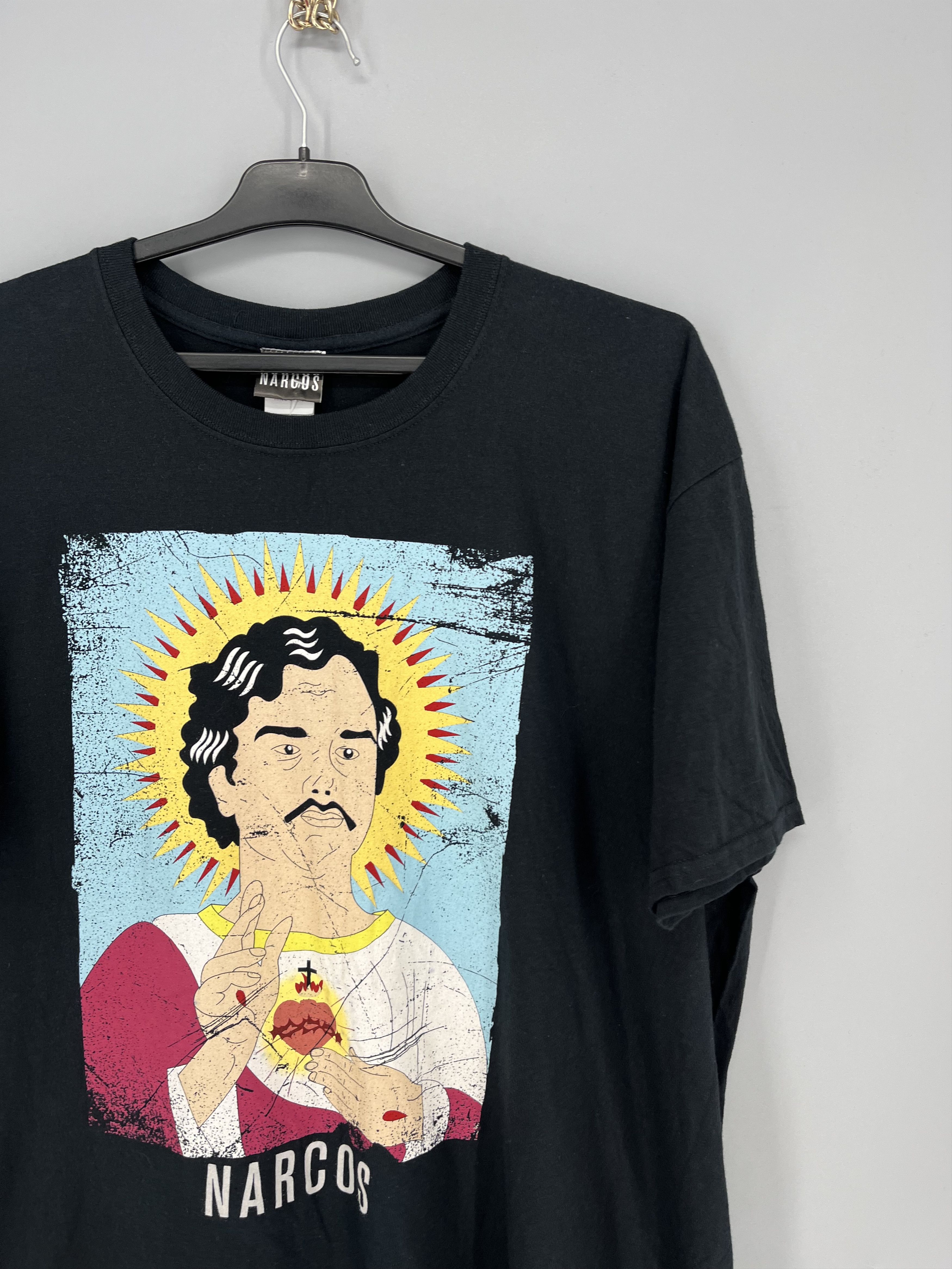 Vintage Vintage Narcos Pablo Escobar "Saint Pablo" Graphic Tee Size US XXL / EU 58 / 5 - 5 Thumbnail
