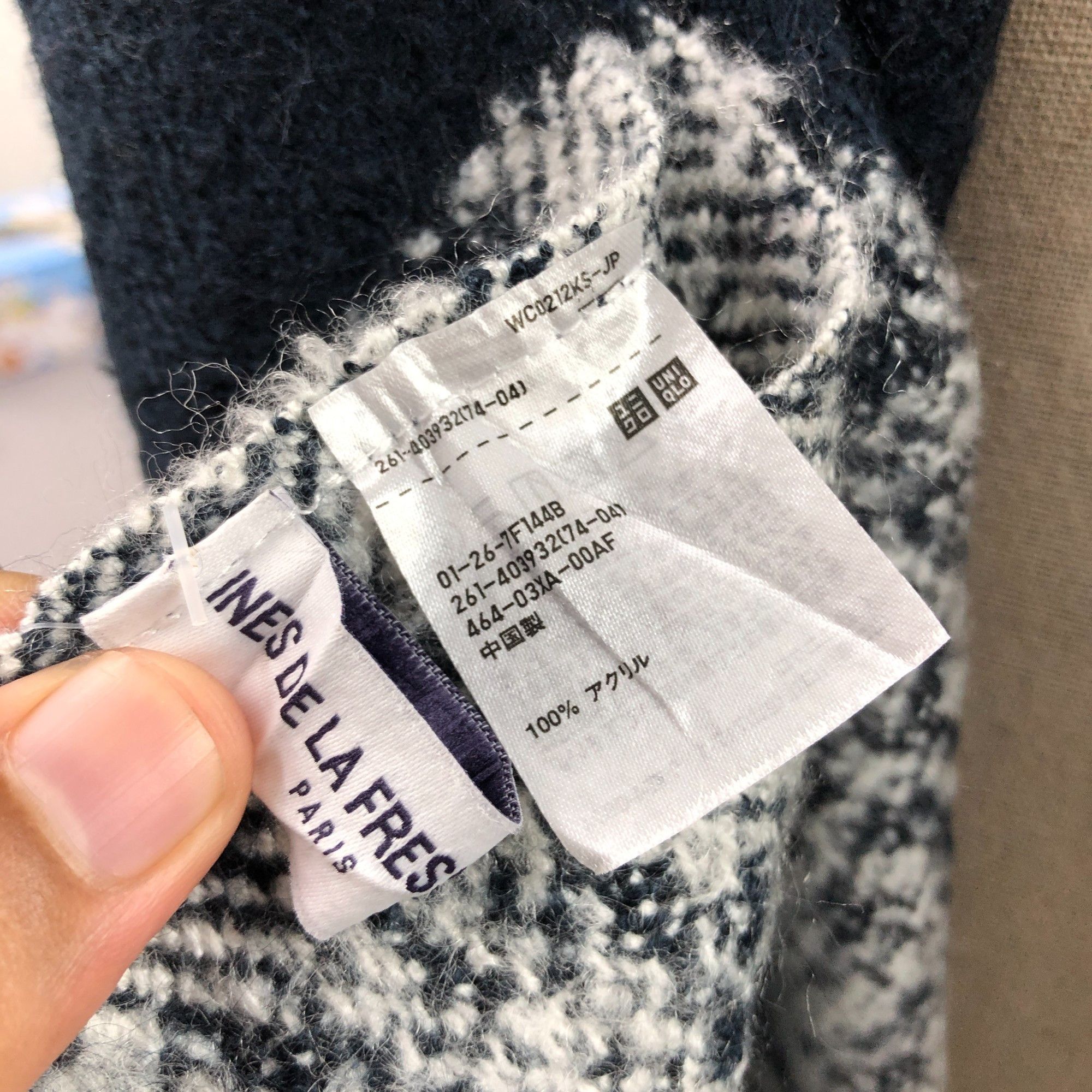 Japanese Brand Vintage Uniqlo X Ines De La Fressange Scarf Wool Scarves Size ONE SIZE - 5 Thumbnail