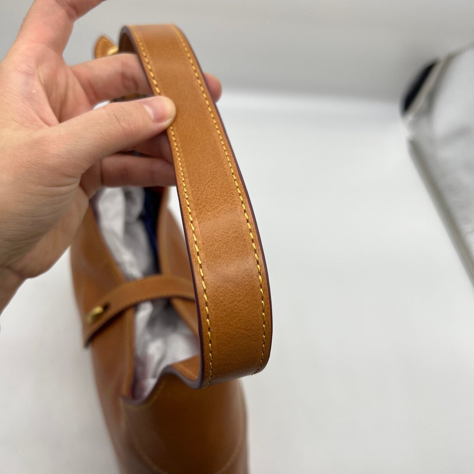 Dooney & Bourke Dooney & Bourke Florentine Leather Crescent Hobo Brown Size ONE SIZE - 12 Thumbnail