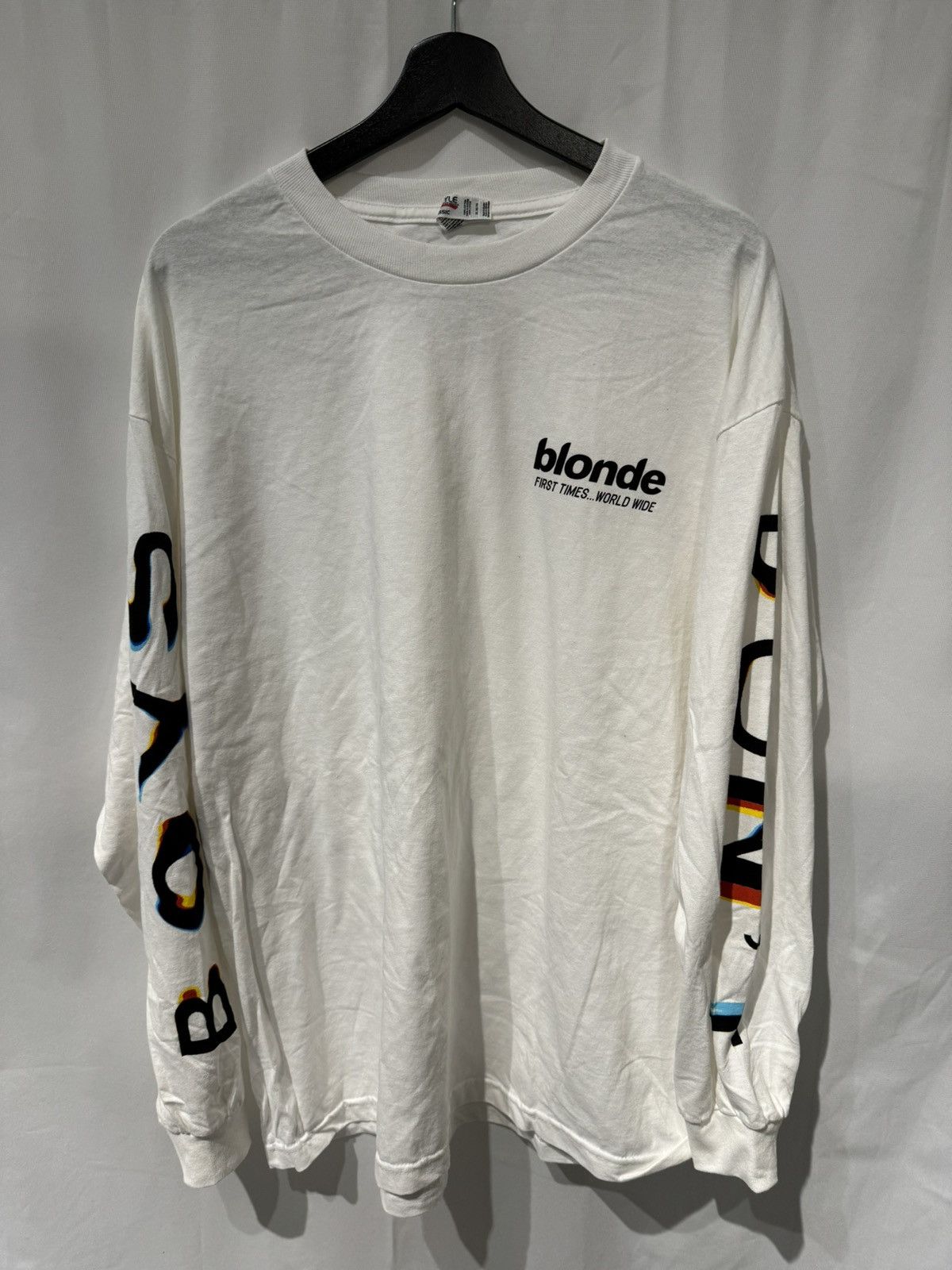 Frank Ocean store Blonded Blond 42% Voters Longsleeve Tour Merch in White Large