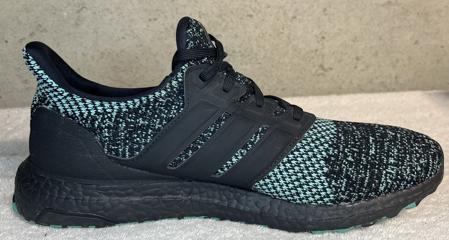 Adidas Adidas Ultra Boost 4.0 Core Black True Green Size 10 Shoes Size US 10 / EU 43 - 4 Thumbnail
