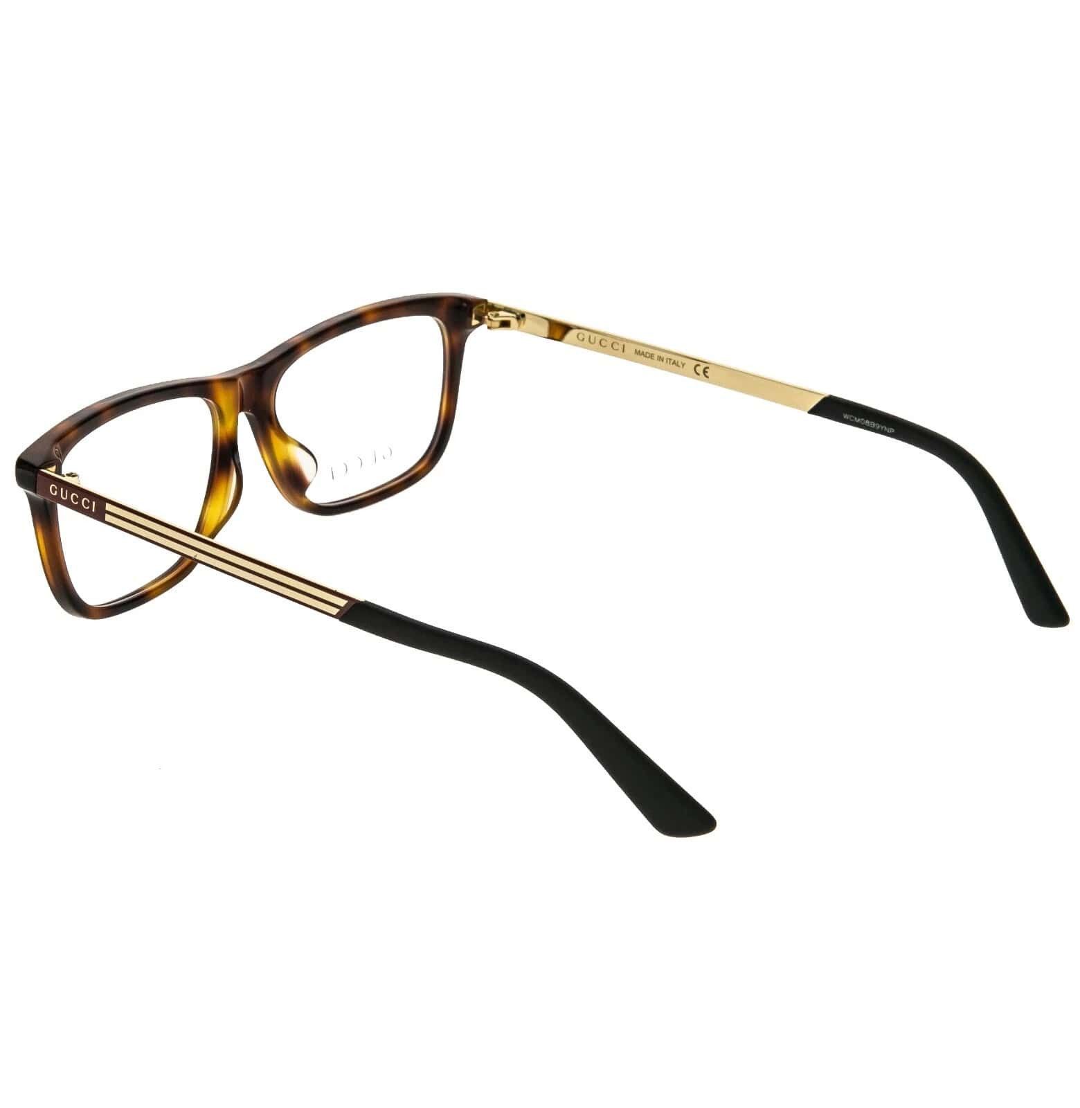 Gucci GUCCI GG0696O 0696 Brown Gold Red Metal Eyeglasses 003 Size ONE SIZE - 4 Thumbnail