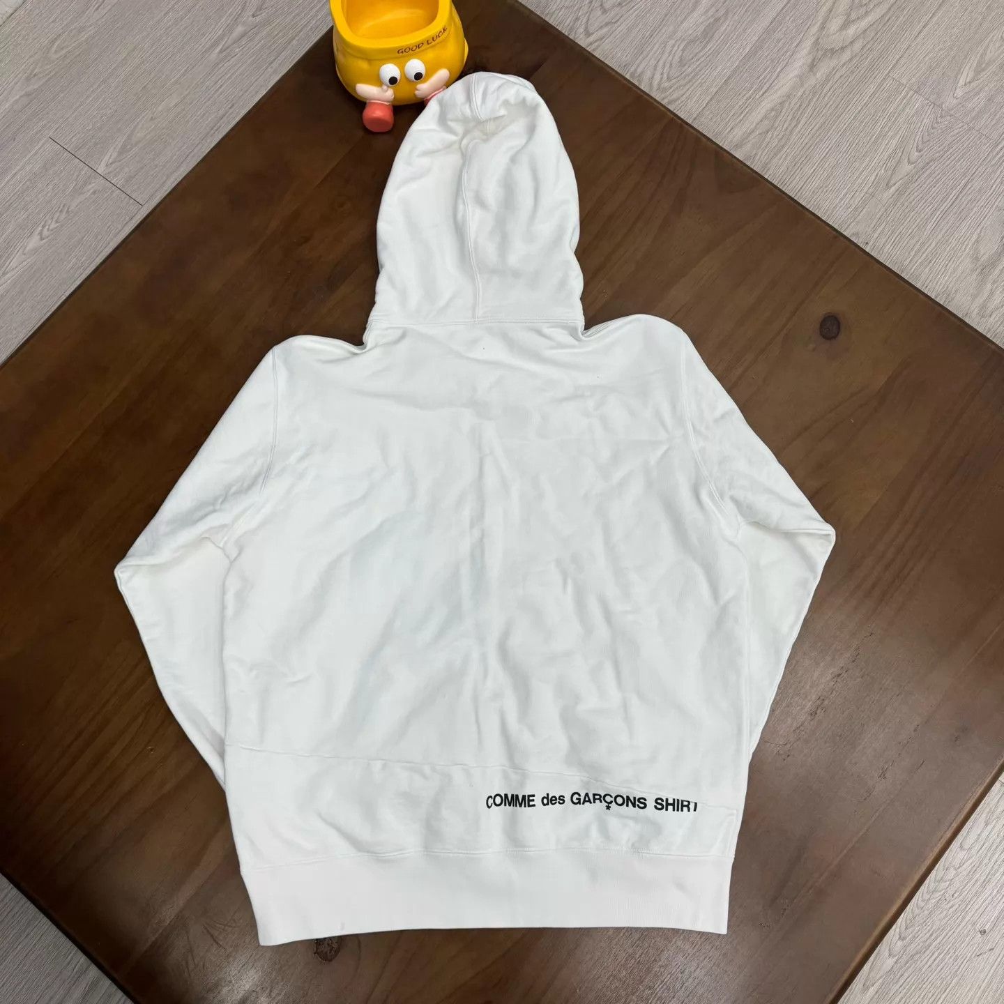 Comme des Garcons Supreme x CDG Misaligned Black & White Hoodie L Size L / US 10 / IT 46 - 2 Thumbnail