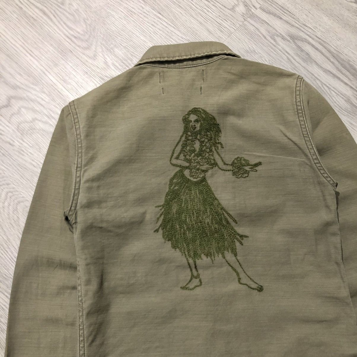 Remi Relief 🇯🇵 Remi Relief Japan Workshirt Double Pocket Military Green Size US XS / EU 42 / 0 - 13 Thumbnail