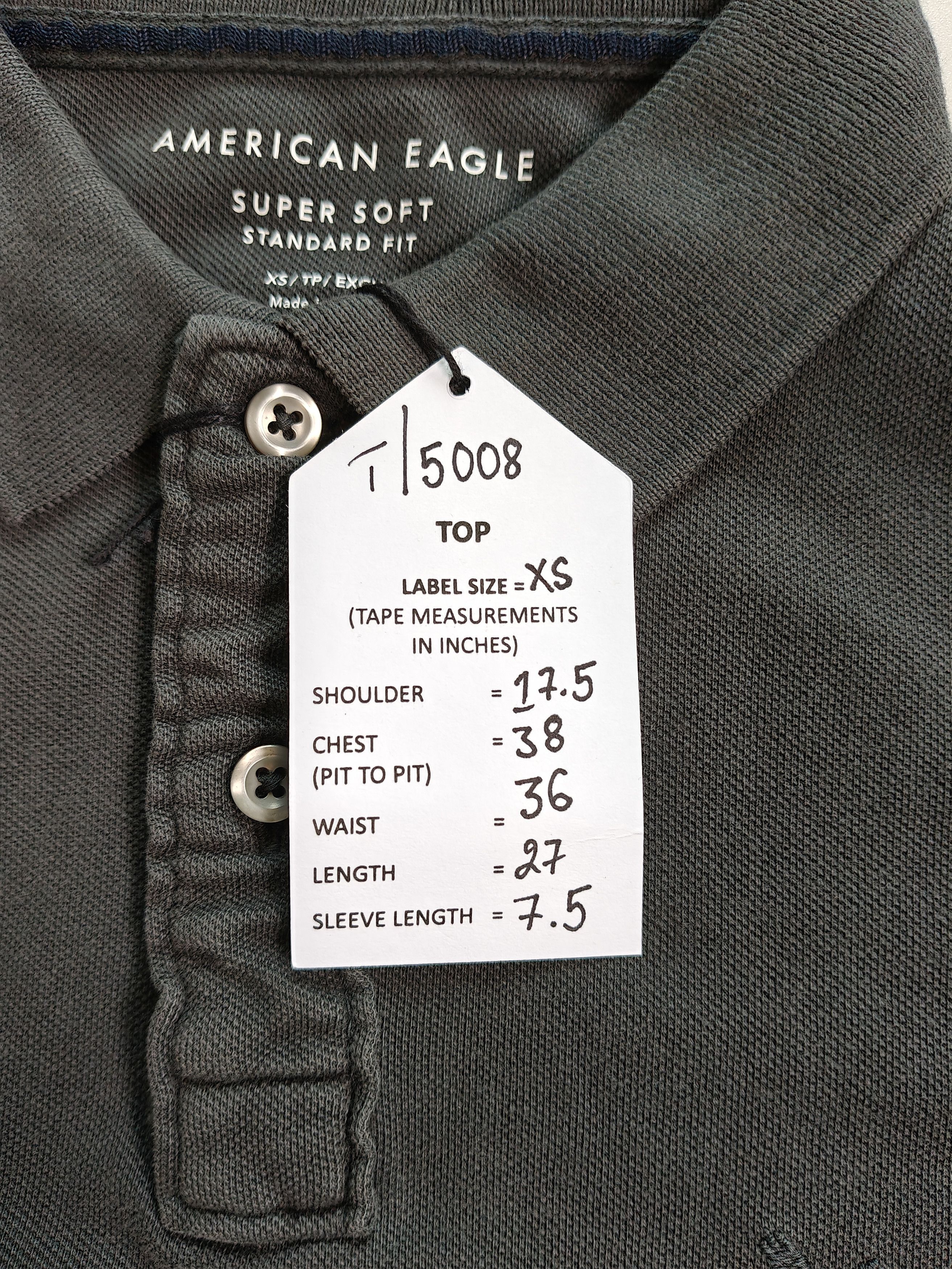 American Eagle Outfitters American Eagle Men's Polo shirt Free Shipping T/5008 Size US XS / EU 42 / 0 - 9 Thumbnail