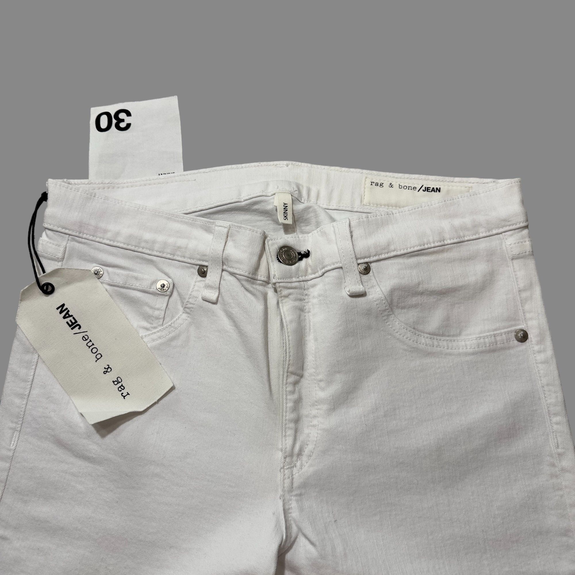 Rag & Bone RAG & BONE WHITE SKINNY JEANS SIZE 30 NWT Size 30" / US 8 / IT 44 - 4 Thumbnail