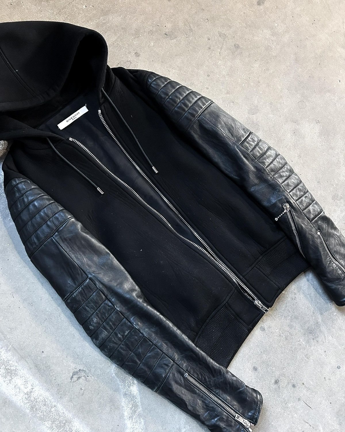 Givenchy F/W16 LAMBSKIN/VISCOSE BIKER ZIP UP Size US XS / EU 42 / 0 - 4 Thumbnail
