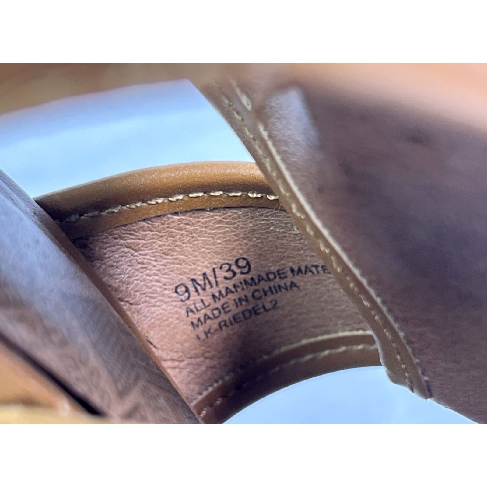 Lucky Brand VINTAGE None Lucky Brand Coleen Wedge Sandal Women Size 9 Casual Slingback Buckle Leather Upper Black Brown 4 in & Higher Womens Size US 9 / IT 39 - 6 Thumbnail