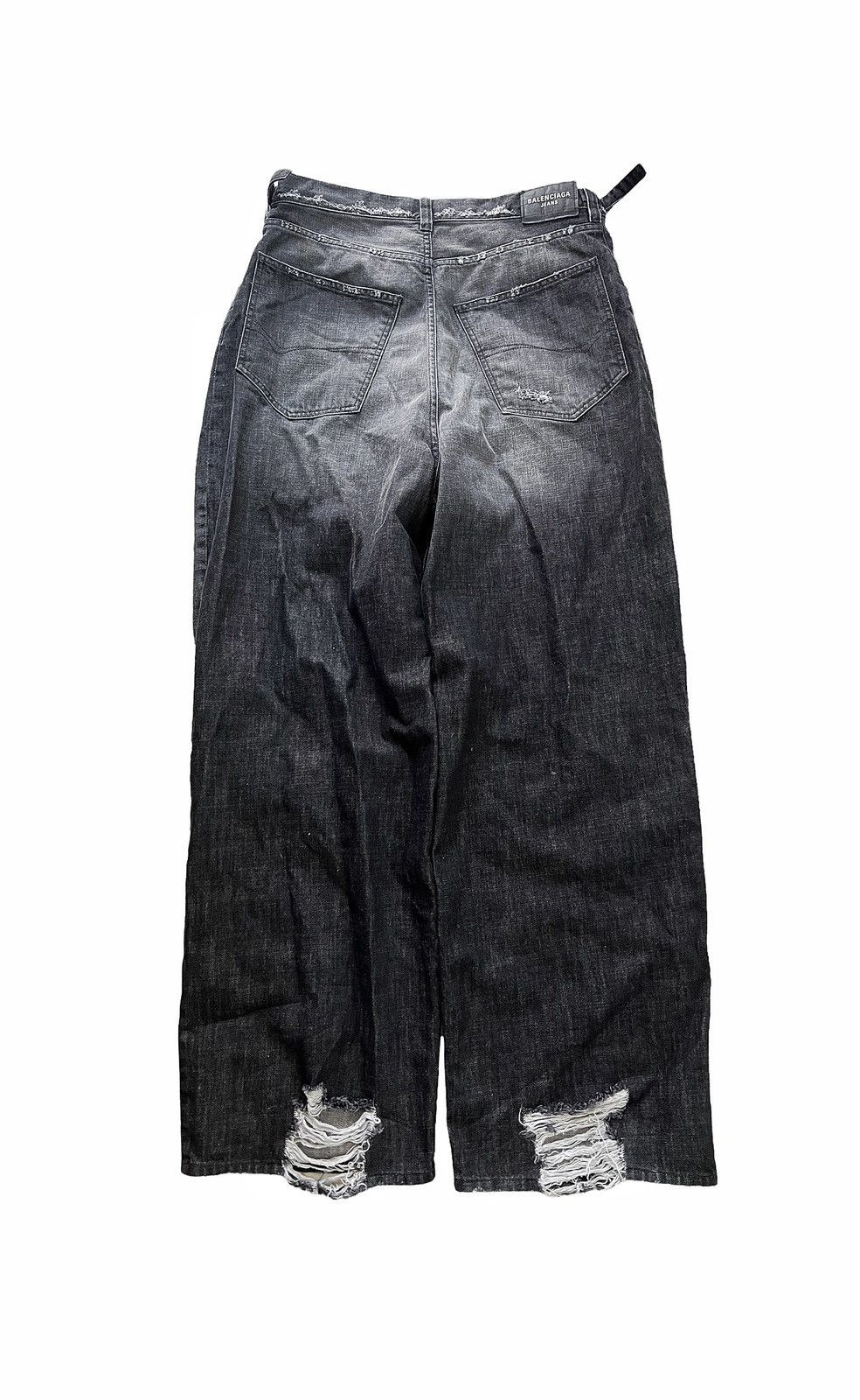 Balenciaga SS22 Destroyed Super Baggy Skater Denim Size US 34 / EU 50 - 6 Thumbnail