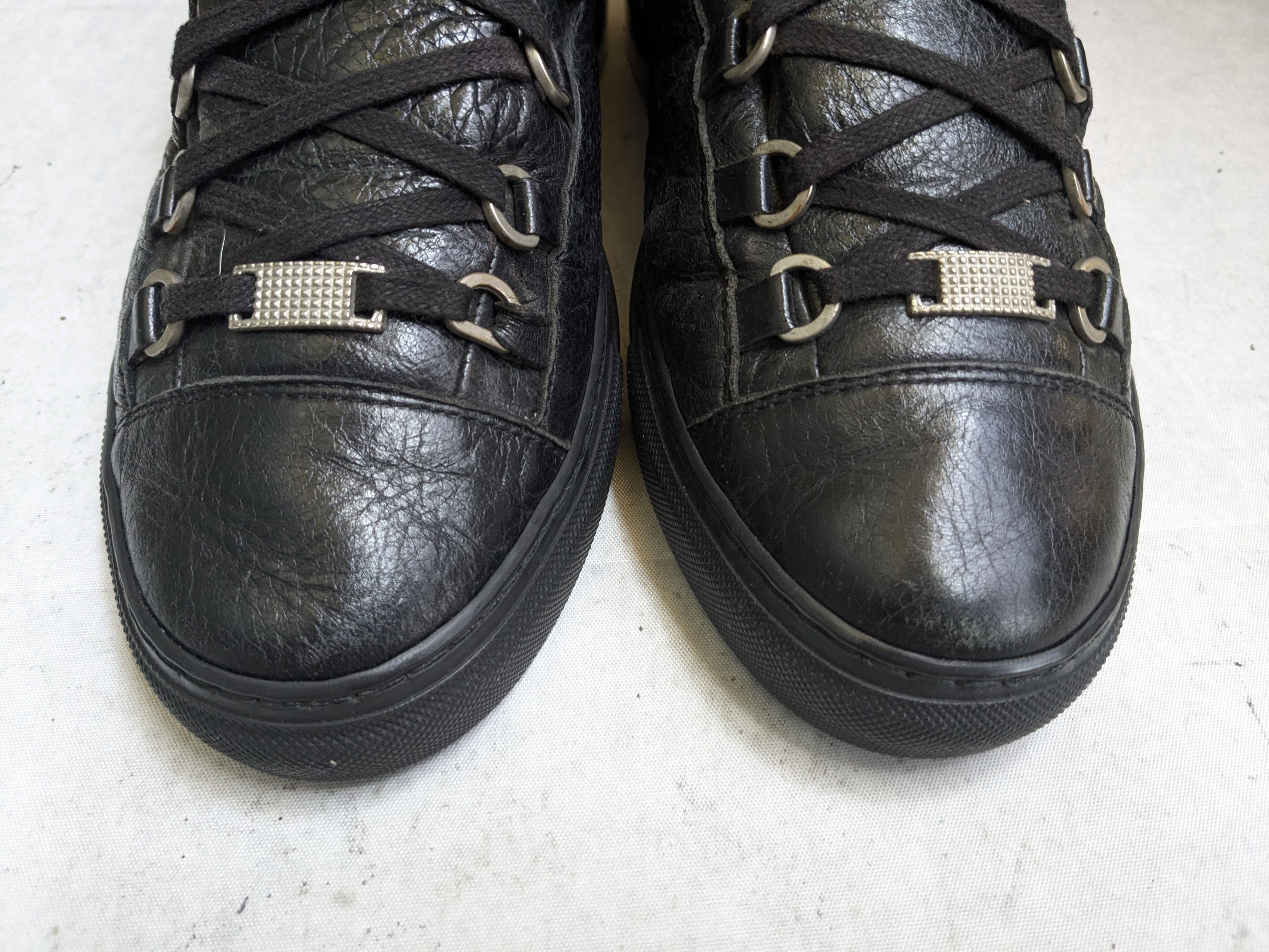 Balenciaga Balenciaga Arena Black 9 Leather High Tops Size US 9 / EU 42 - 5 Thumbnail