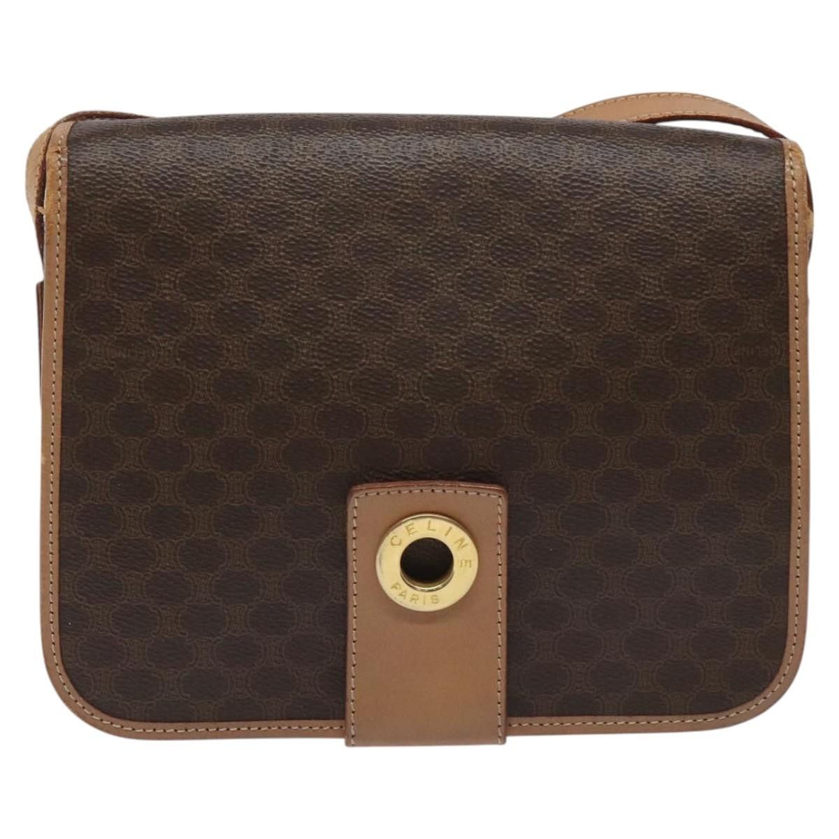 Celine CELINE Macadam Canvas Shoulder Bag Pvc Leather Brown Gold Size ONE SIZE - 2 Thumbnail