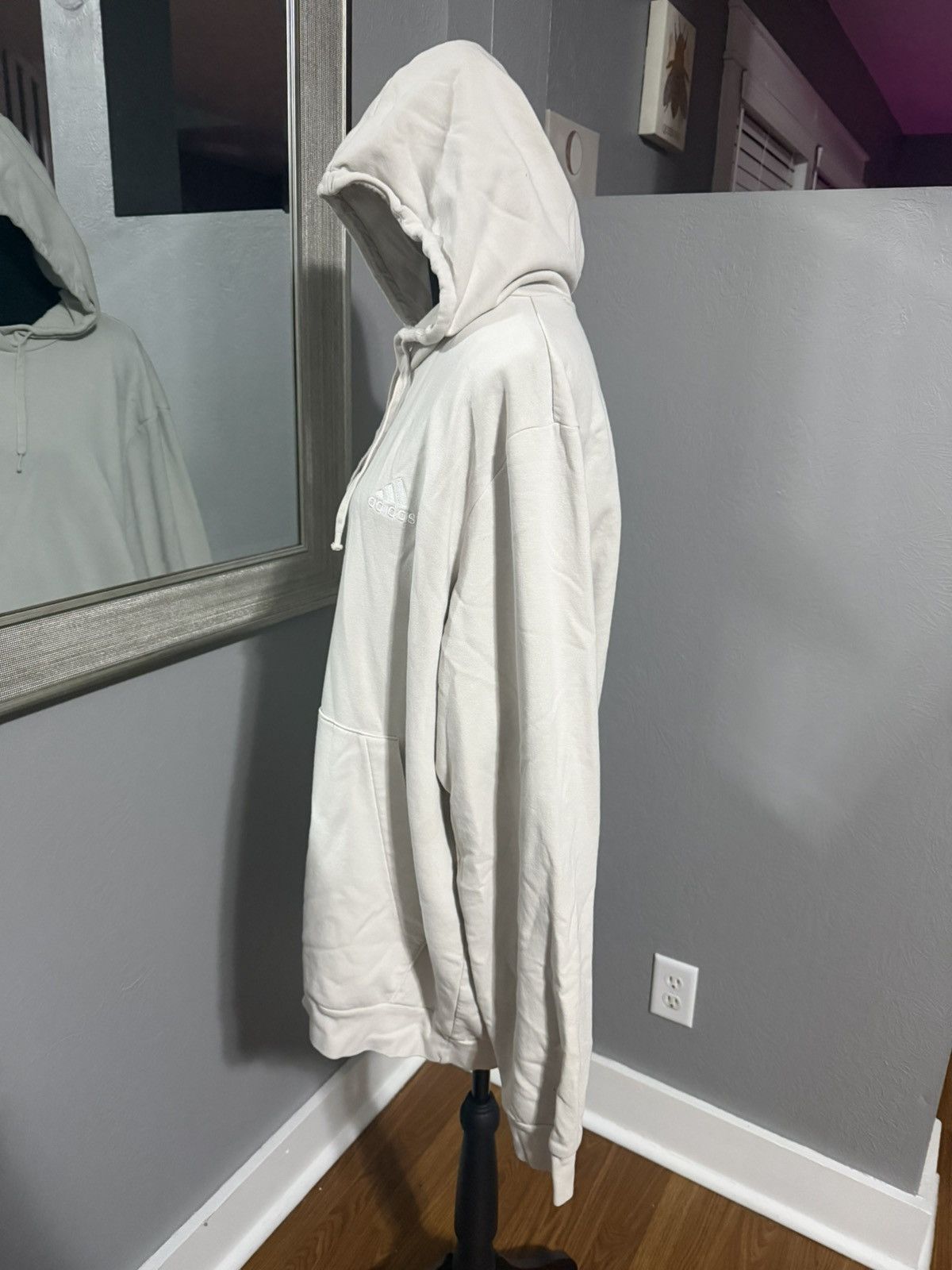 Adidas Adidas Men’s Off White Hooded Sweater Athletic Size XL. Size US XL / EU 56 / 4 - 3 Thumbnail