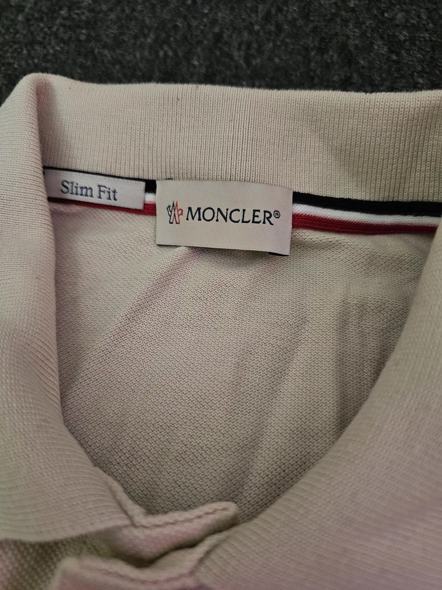 Moncler Moncler Men's Beige Long Sleeve Polo Shirt Q4 Size US L / EU 52-54 / 3 - 5 Thumbnail