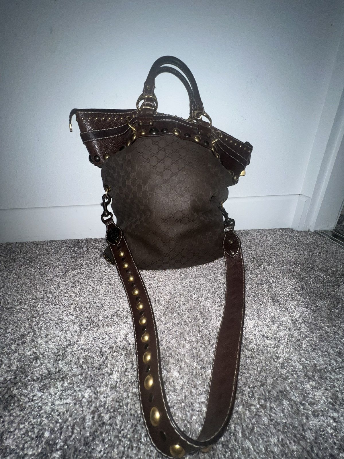 Gucci Gucci Monogram Crystal Babouska Medium Tote Size ONE SIZE - 1 Thumbnail