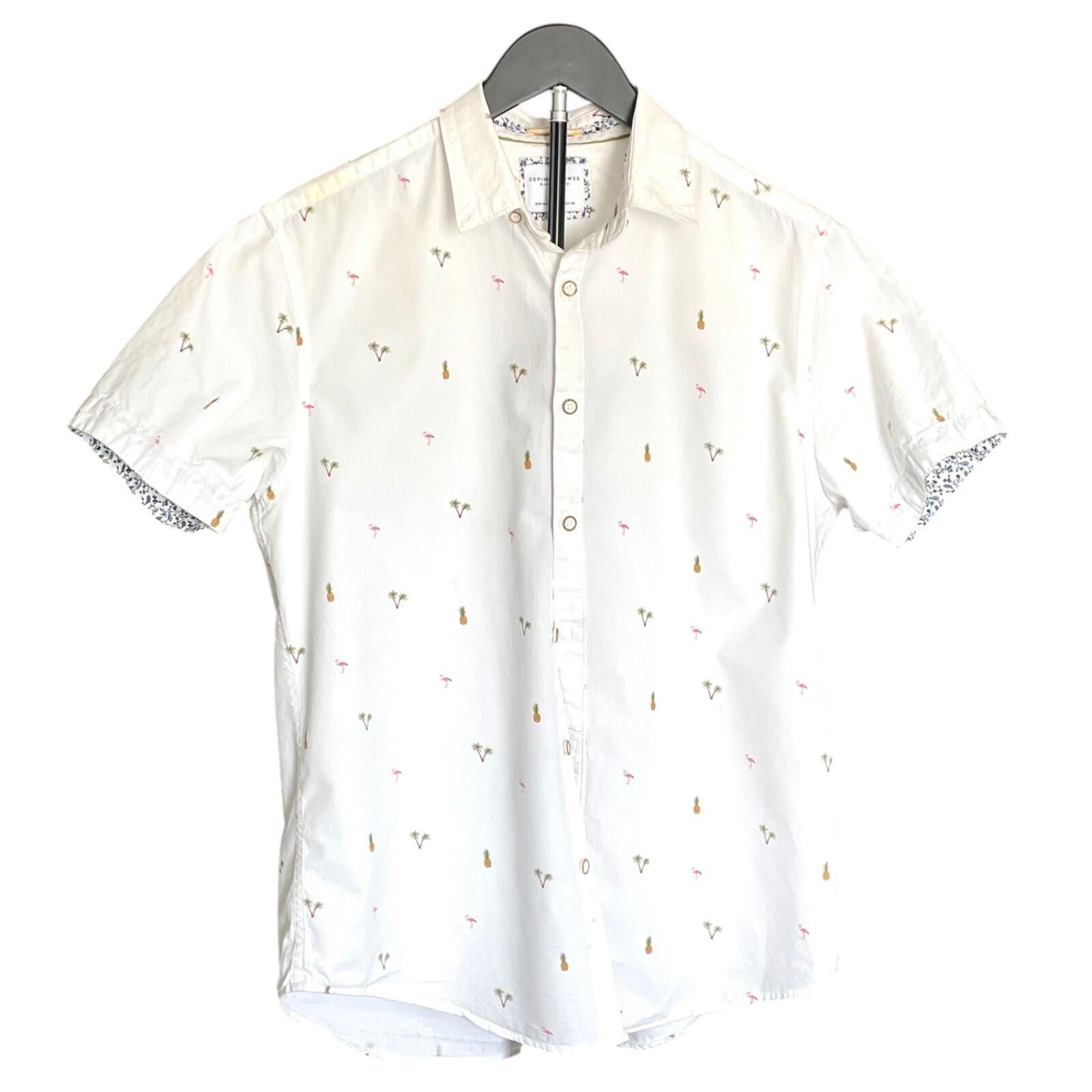 Other Denim & Flower Shirt Mens M Tropical Button Down CLEAN! Size US M / EU 48-50 / 2 - 1 Thumbnail