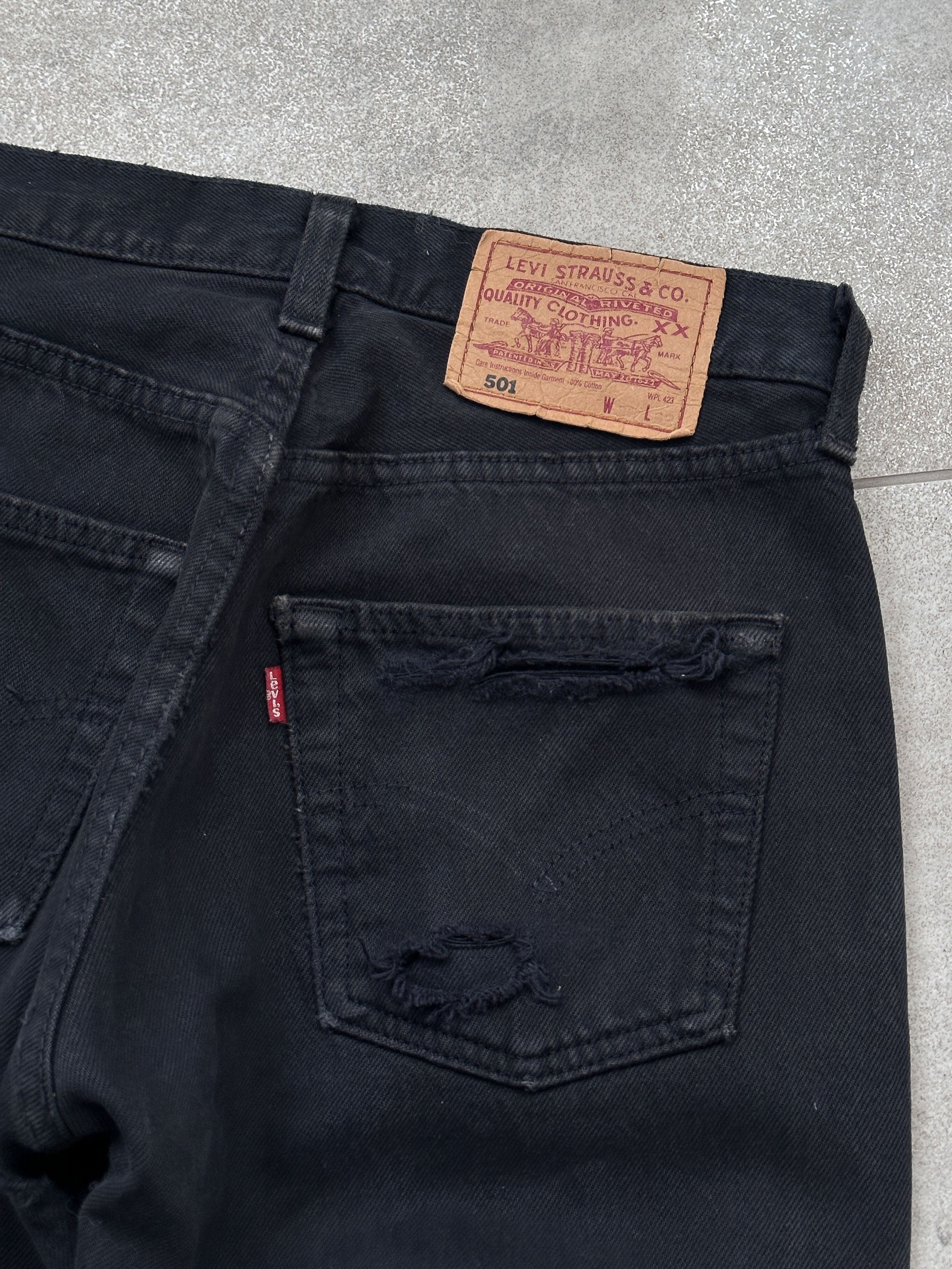 Levi's Vintage Levis 501 Black Jeans Denim Pants Size US 28 / EU 44 - 6 Thumbnail