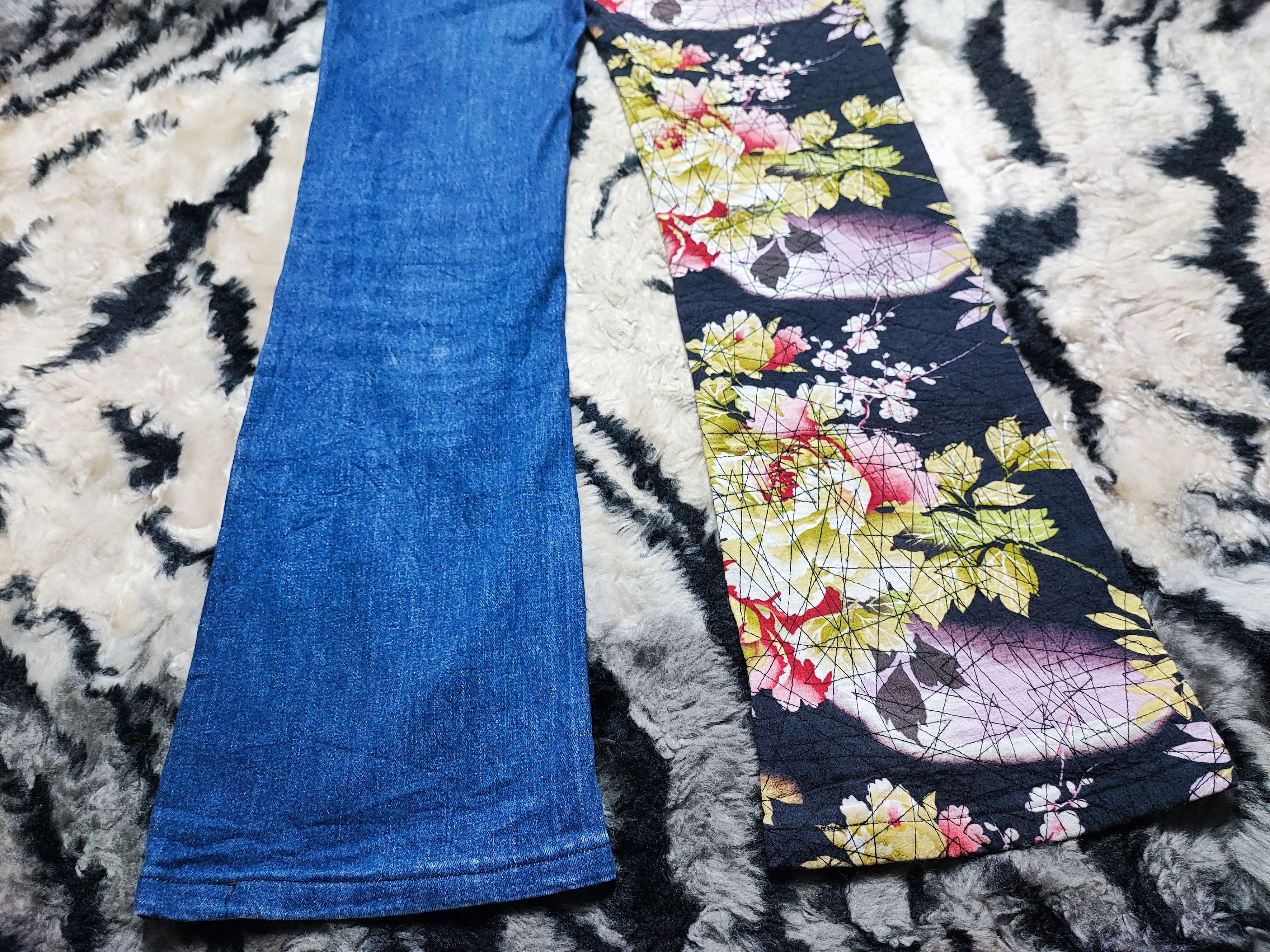 Japanese Brand Made In Japan Glamdy Flower Printed Denim Pants Size US 30 / EU 46 - 9 Thumbnail
