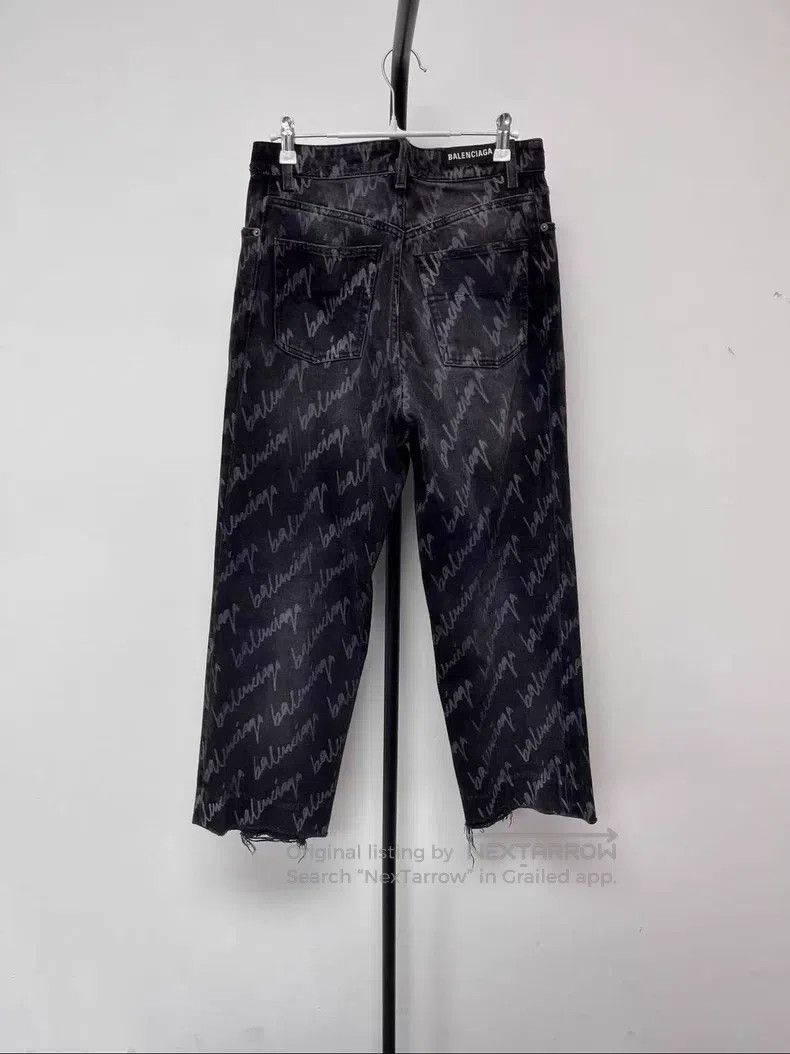 Balenciaga Balenciaga Letter Logo Printed Wide Leg Jeans Size US 30 / EU 46 - 2 Thumbnail