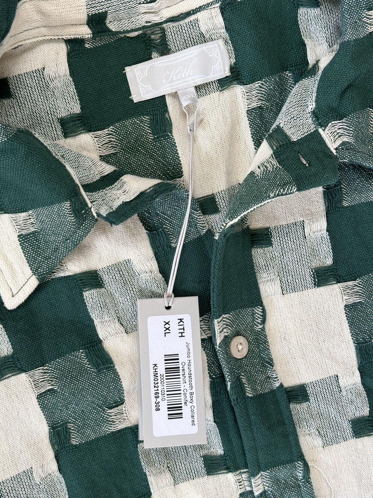 Kith Kith Jumbo Houndstooth Boxy Collared Overshirt | Grailed