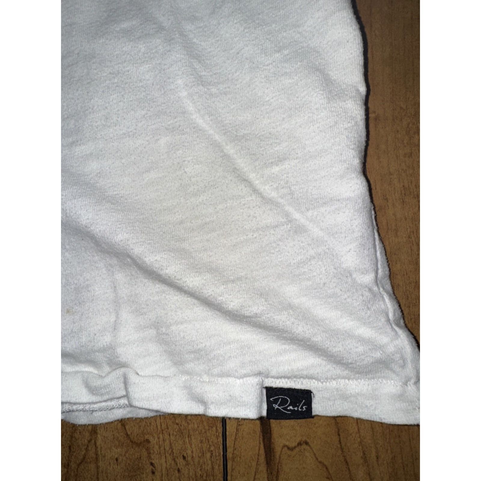 Rails Rails Men’s White Textured T-Shirt Large L Short Sleeve Crewneck Cotton Premium Basics Pockets Beach Retro Designer Vintage No N/A Size US L / EU 52-54 / 3 - 2 Thumbnail