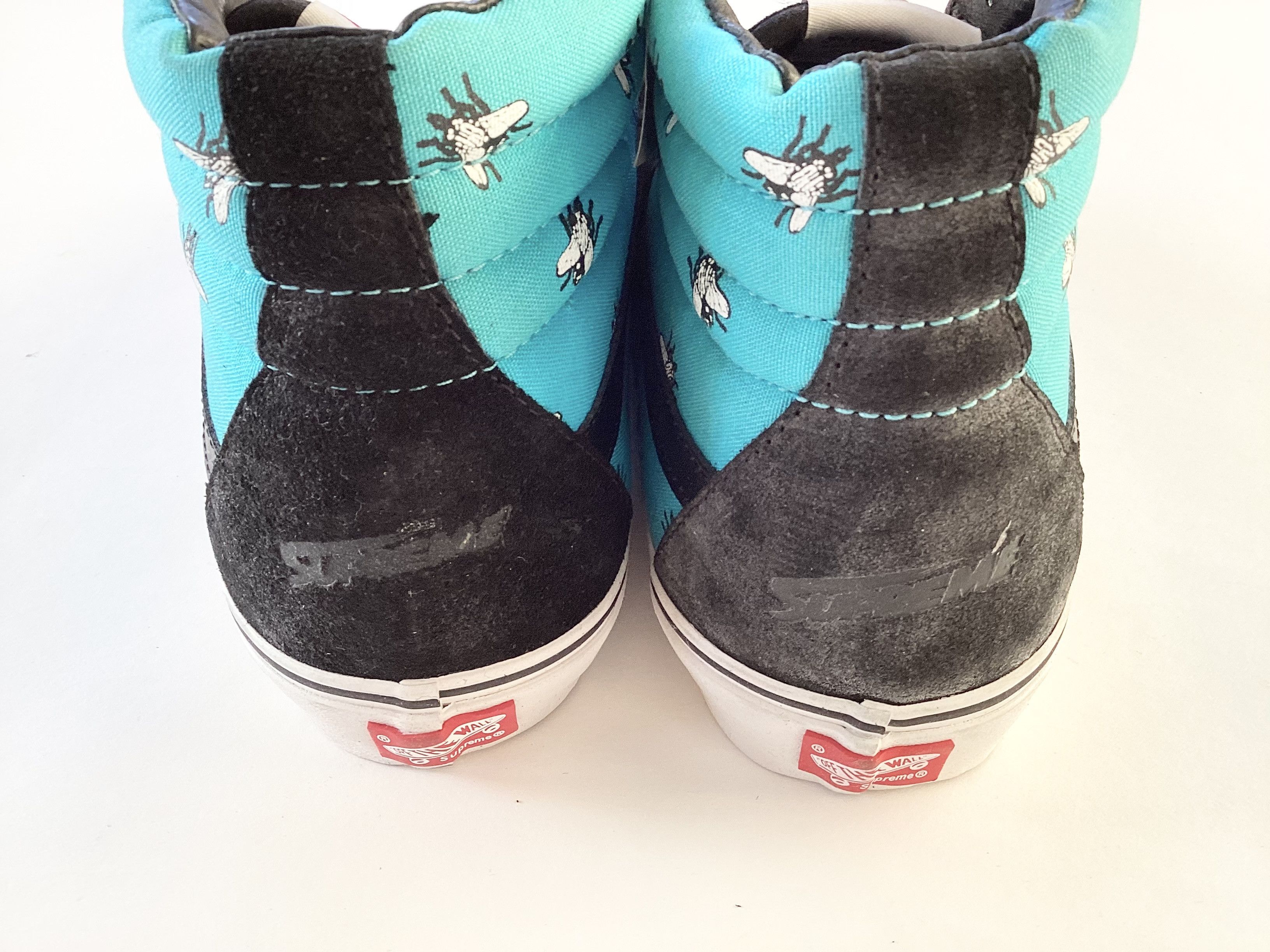 Vans (10.5)Supreme Vans Sk8-Hi Flies Blue 2011 Deadstock Size US 10.5 / EU 43-44 - 5 Thumbnail