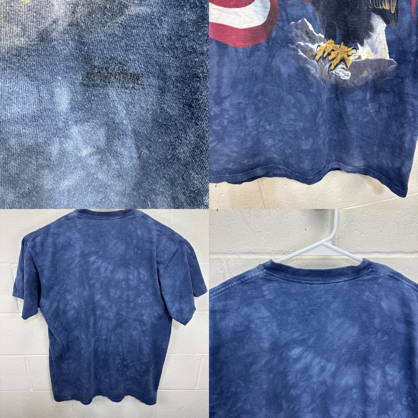The Mountain VINTAGE The Mountain T Shirt 2XL Bald Eagle American Flag Patriotic Tie Dye USA Mens Size US XXL / EU 58 / 5 - 9 Thumbnail