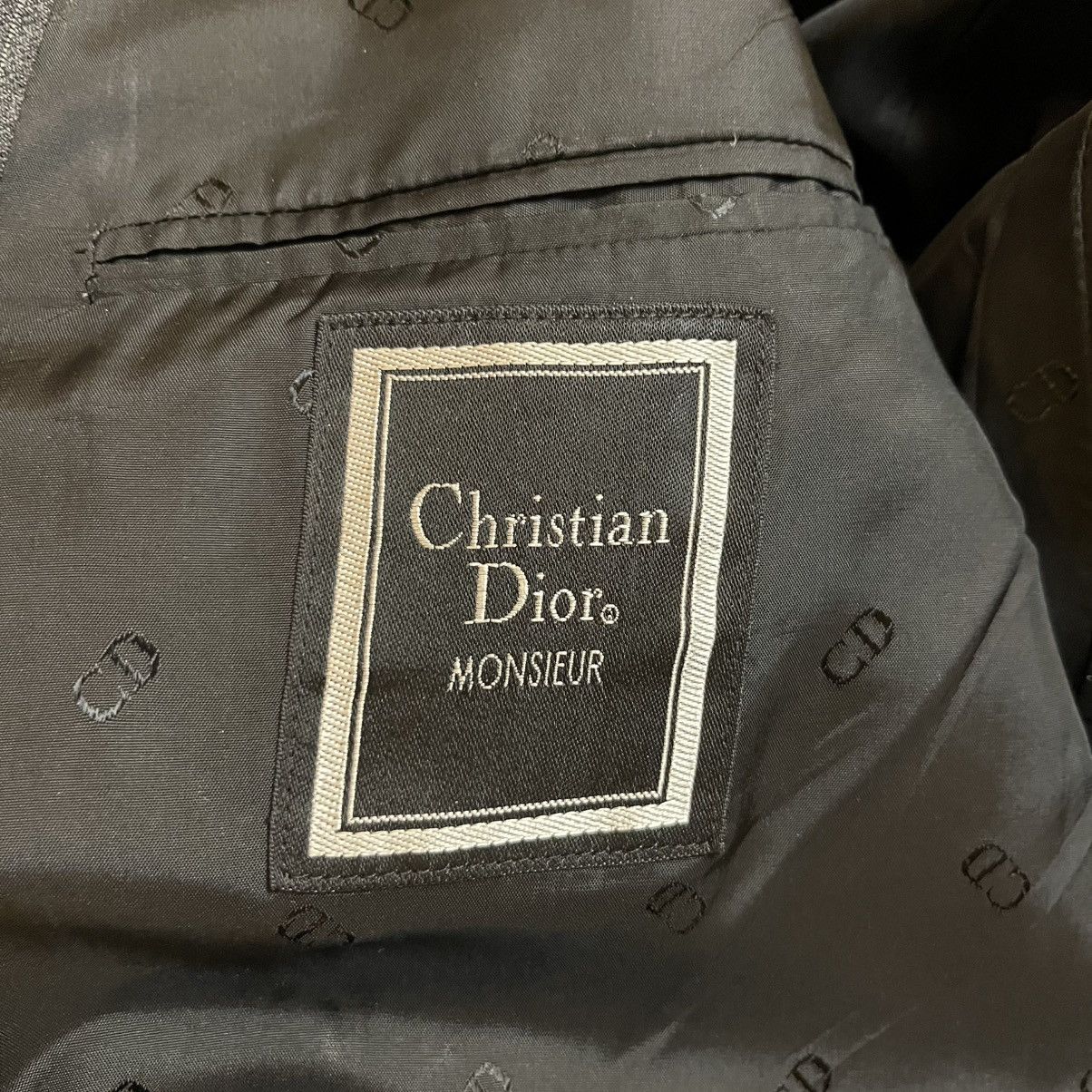Christian Dior Monsieur Vintage Grey Christian Dior Monsieur Pinstripe suit, 70s/80s Size 40R - 7 Thumbnail
