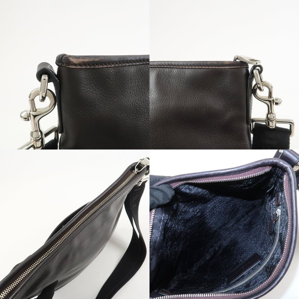 Loewe Loewe Anagram Calfskin Crossbody Bag Brown Size ONE SIZE - 6 Thumbnail