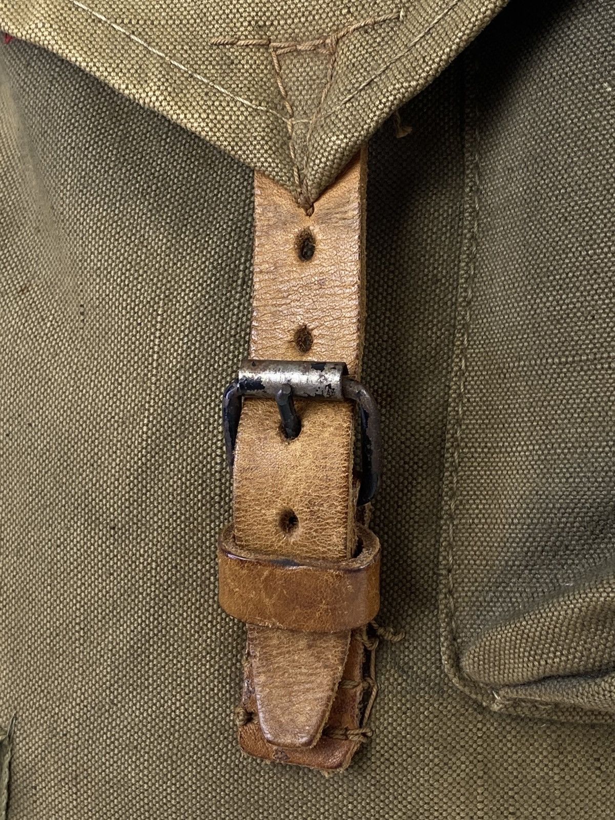Japanese Brand 2000’s Shimamura Tokyo Canvas Military Tactical Sling Bag Size ONE SIZE - 5 Thumbnail