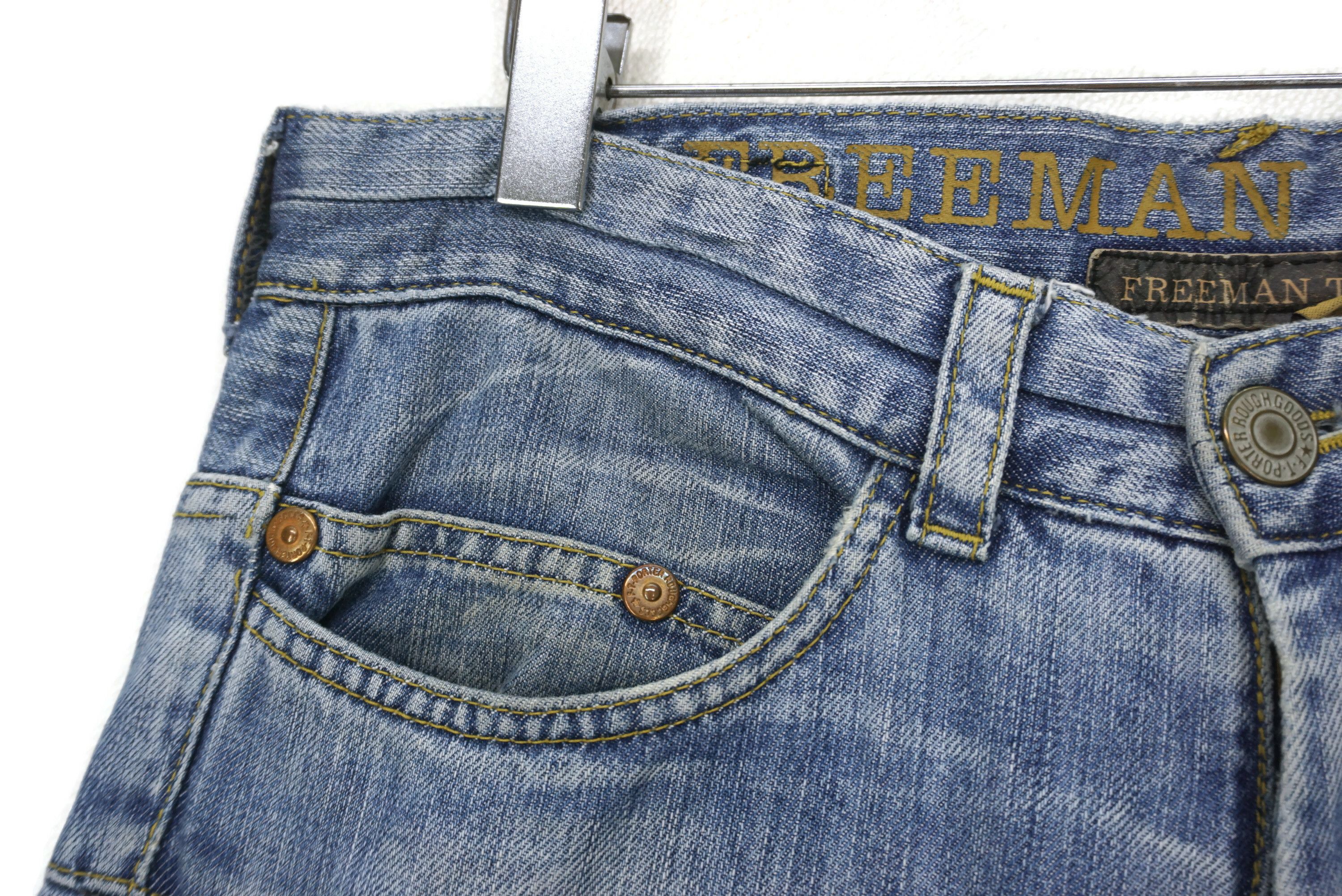 Freeman T. Porter Vintage FTP Jeans Size 32 fit W34xL35.5 Patchwork Straight Size US 32 / EU 48 - 4 Thumbnail