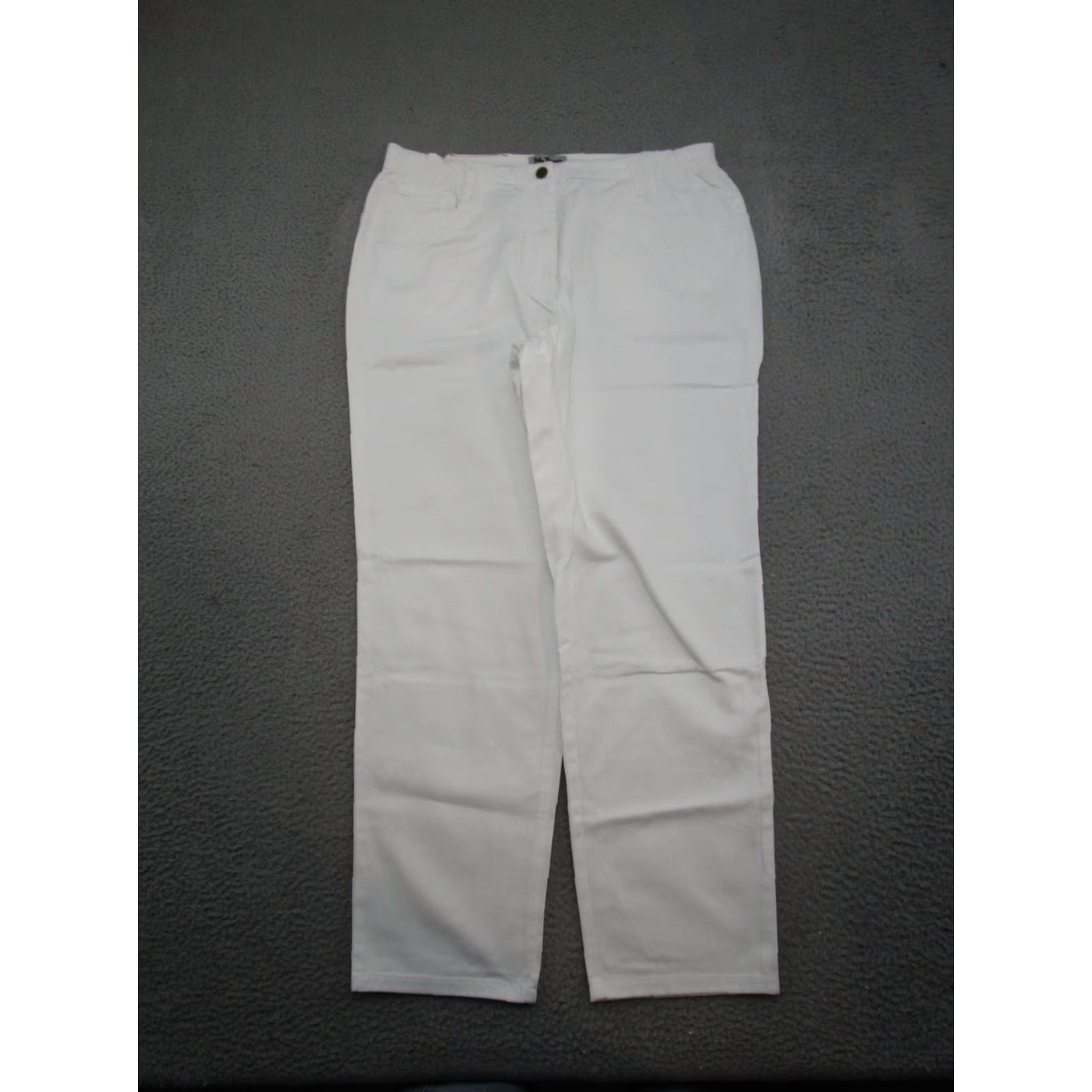 Denime VINTAGE 90s John Baner White Denim Jeans Women's Plus Size 18 Elastic Waist Straight Denim Jeans Womens, 90s Theme Size 40" / US 18 - 6 Thumbnail