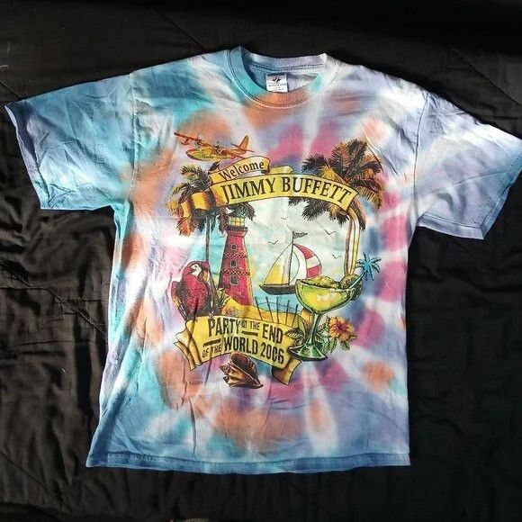 Band Tees Jimmy Buffett Party At The End Of The World Tour T-Shirt Size US L / EU 52-54 / 3 - 2 Thumbnail