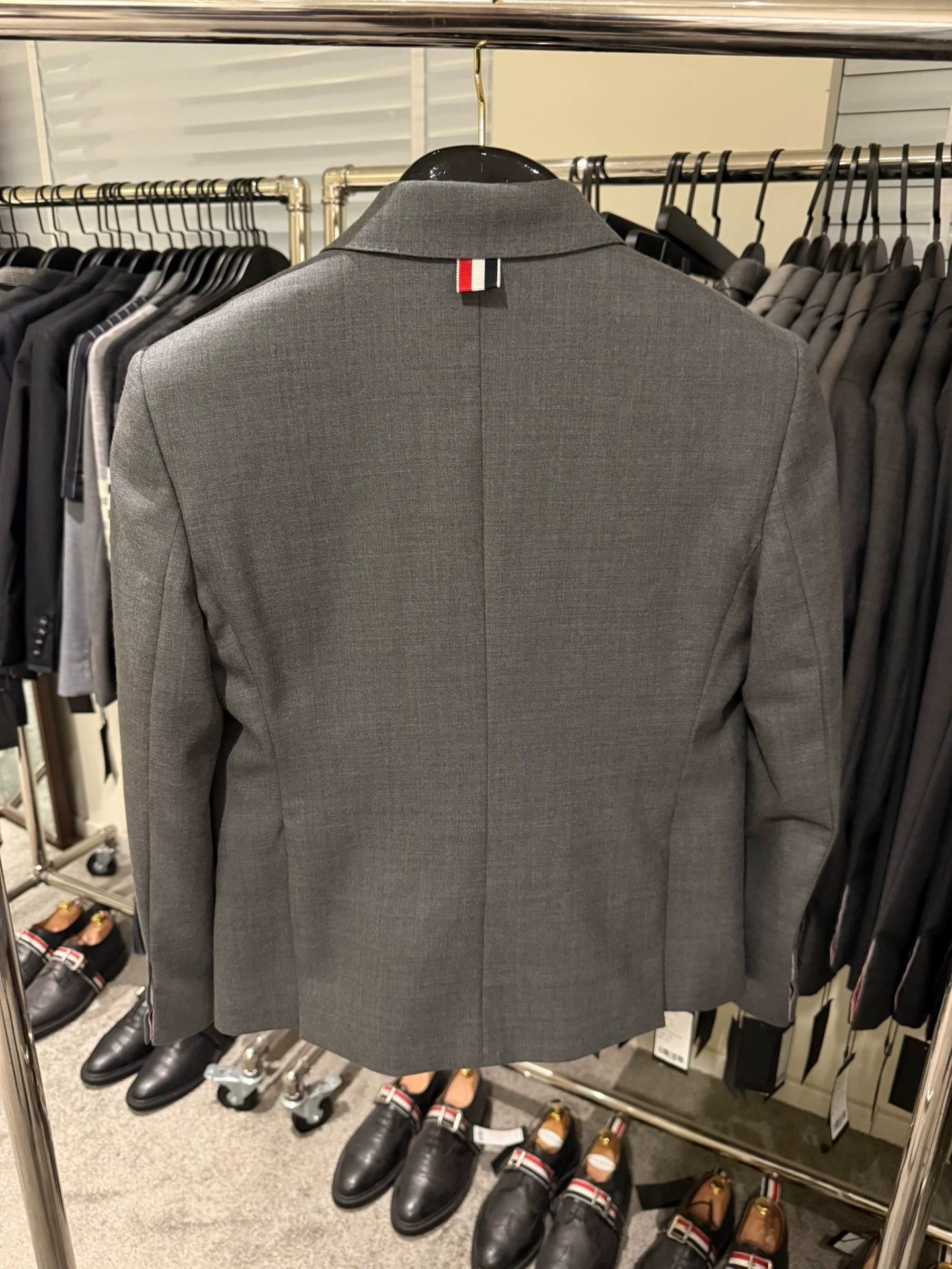 Thom Browne Thom Browne Women's Classic Mid Gray Wool Blazer Size40 Size S / US 4 / IT 40 - 2 Thumbnail