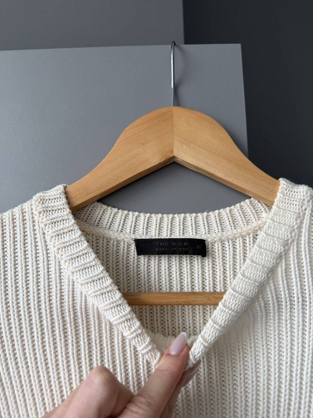 The Row The Row Knit Bell Sleeve Long Ivory Wool Sweater Size S / US 4 / IT 40 - 2 Thumbnail