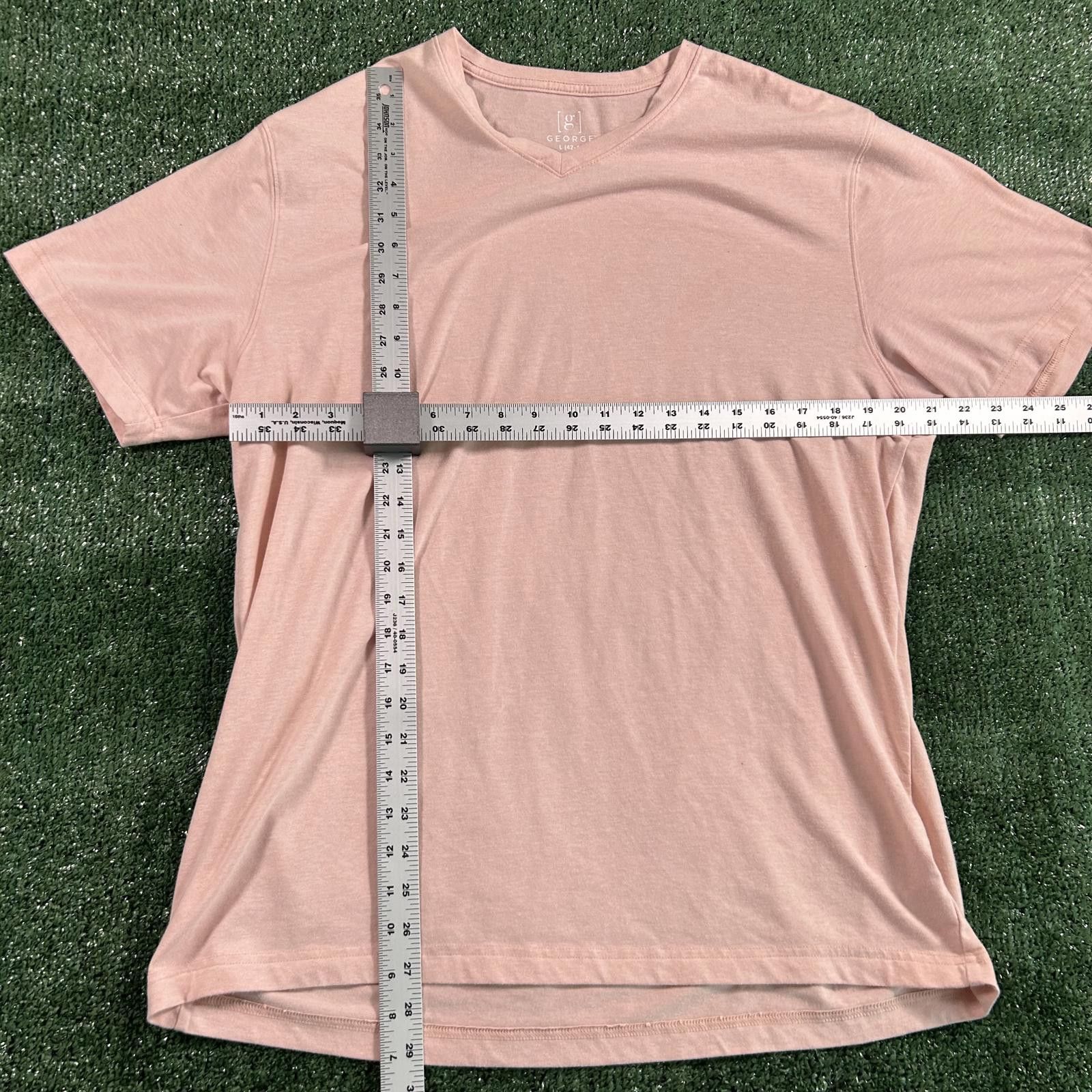 George George Men's Pink Short Sleeve T-Shirt. Large Size US L / EU 52-54 / 3 - 3 Thumbnail