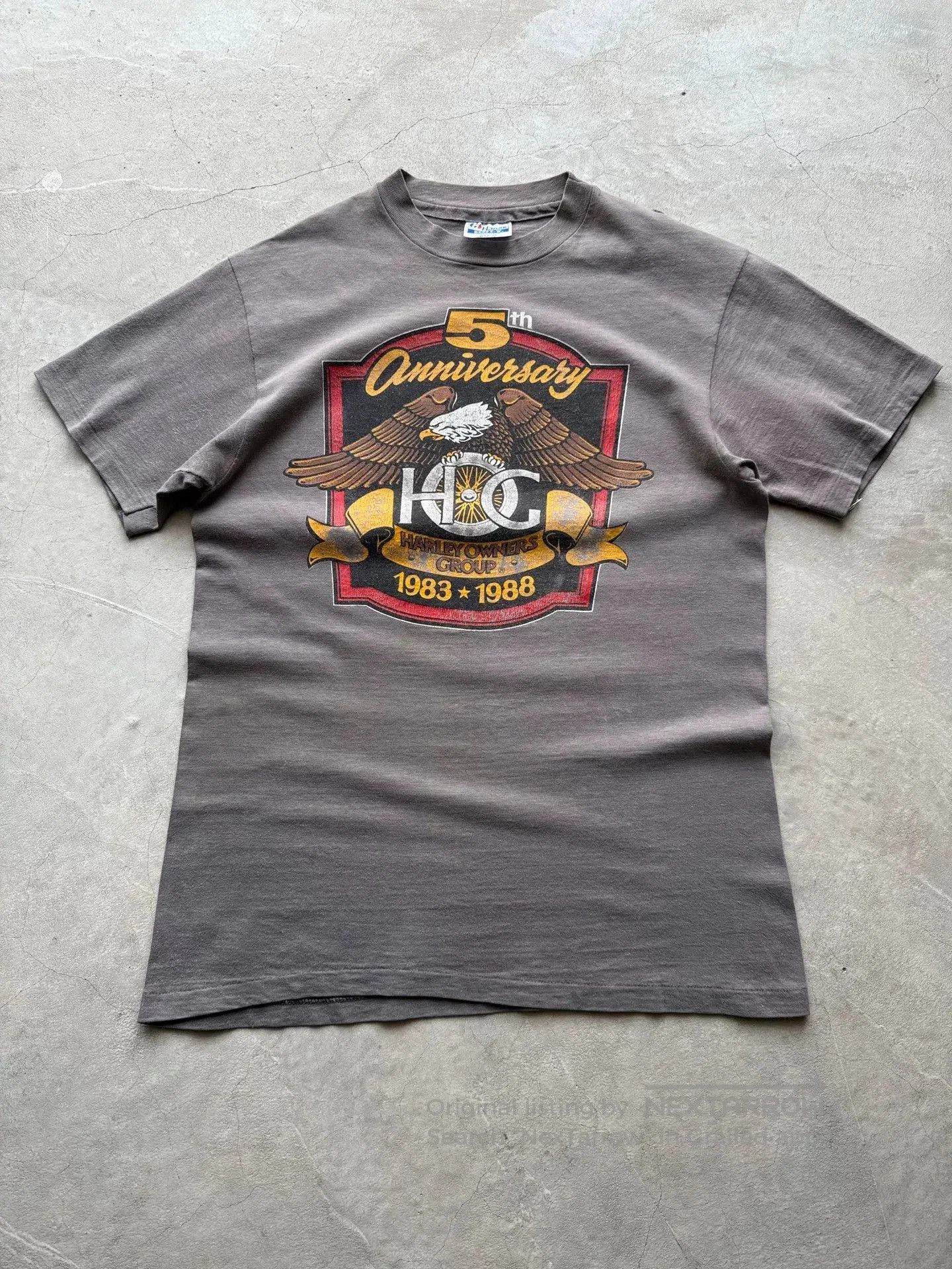 Vintage Vintage 80s Harley Davidson HOG 5th Anniversary Tee. Size US M / EU 48-50 / 2 - 1 Thumbnail