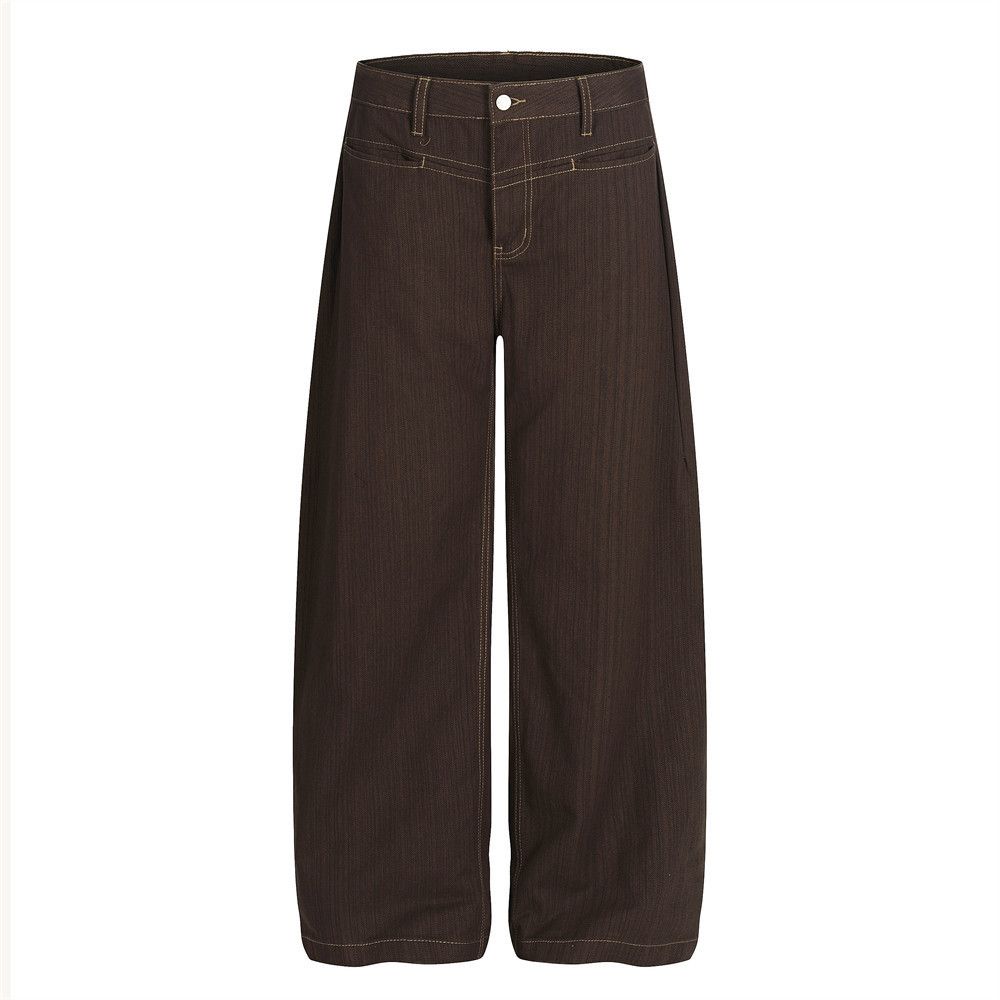 Vintage Men's loose wide-leg cleanfit casual embroidered jeans Size US 32 / EU 48 - 1 Thumbnail