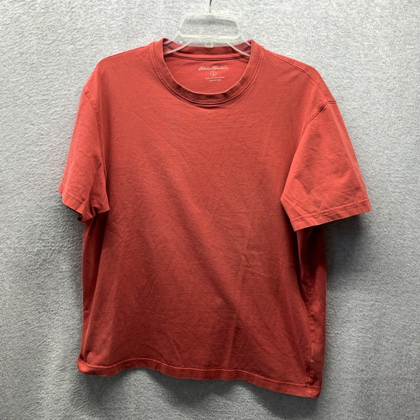 Eddie Bauer Eddie Bauer Shirt Men Red Cotton Classic Short Sleeve Crew Neck L Large 80s 90s Vintage: No Size US L / EU 52-54 / 3 - 2 Thumbnail