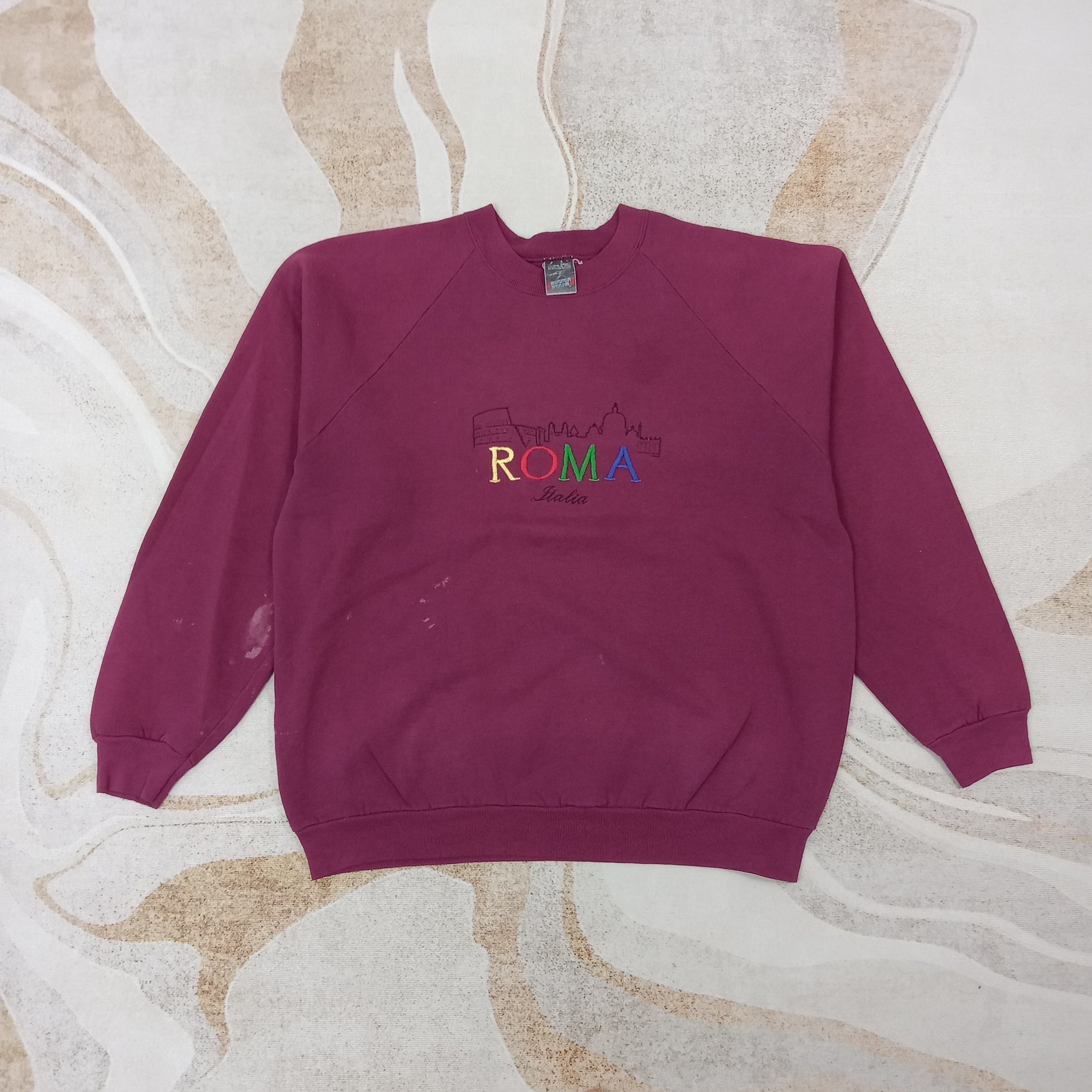 Vintage ROMA Italian Embroidery 90's Sweatshirt C263N9 Size US L / EU 52-54 / 3 - 1 Thumbnail
