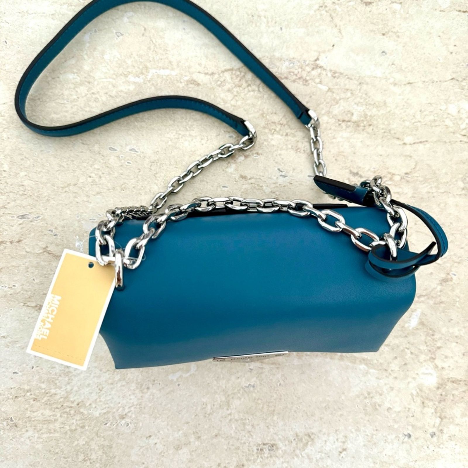 Michael Kors NWT! MICHAEL KORS Cece Teal Handbag, Small, MSRP.$448 Size ONE SIZE - 3 Thumbnail